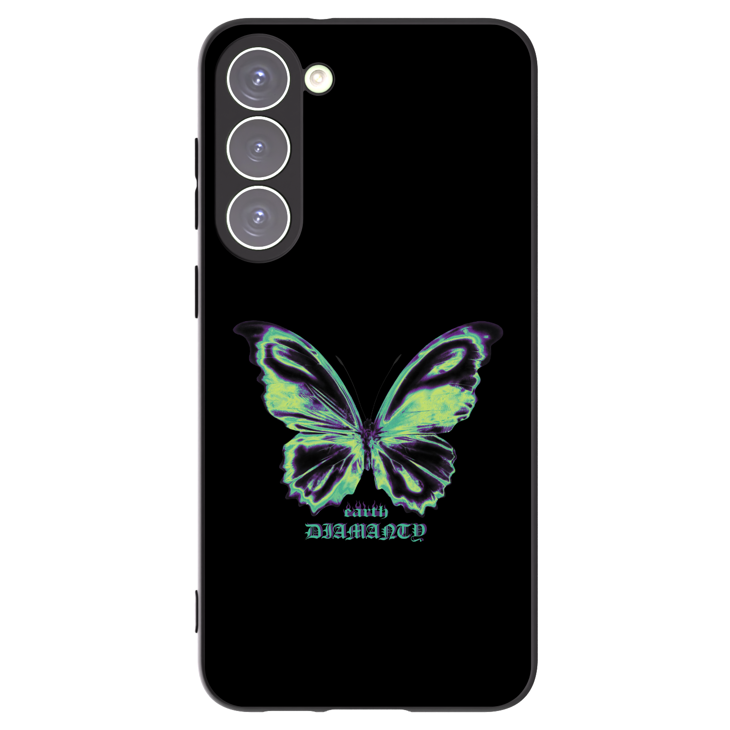 Picasee silikónový čierny obal pre Samsung Galaxy S23+ 5G - Diamanty Blue
