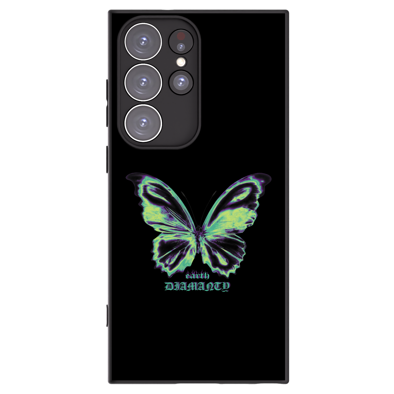 Picasee silikónový čierny obal pre Samsung Galaxy S23 Ultra 5G - Diamanty Blue