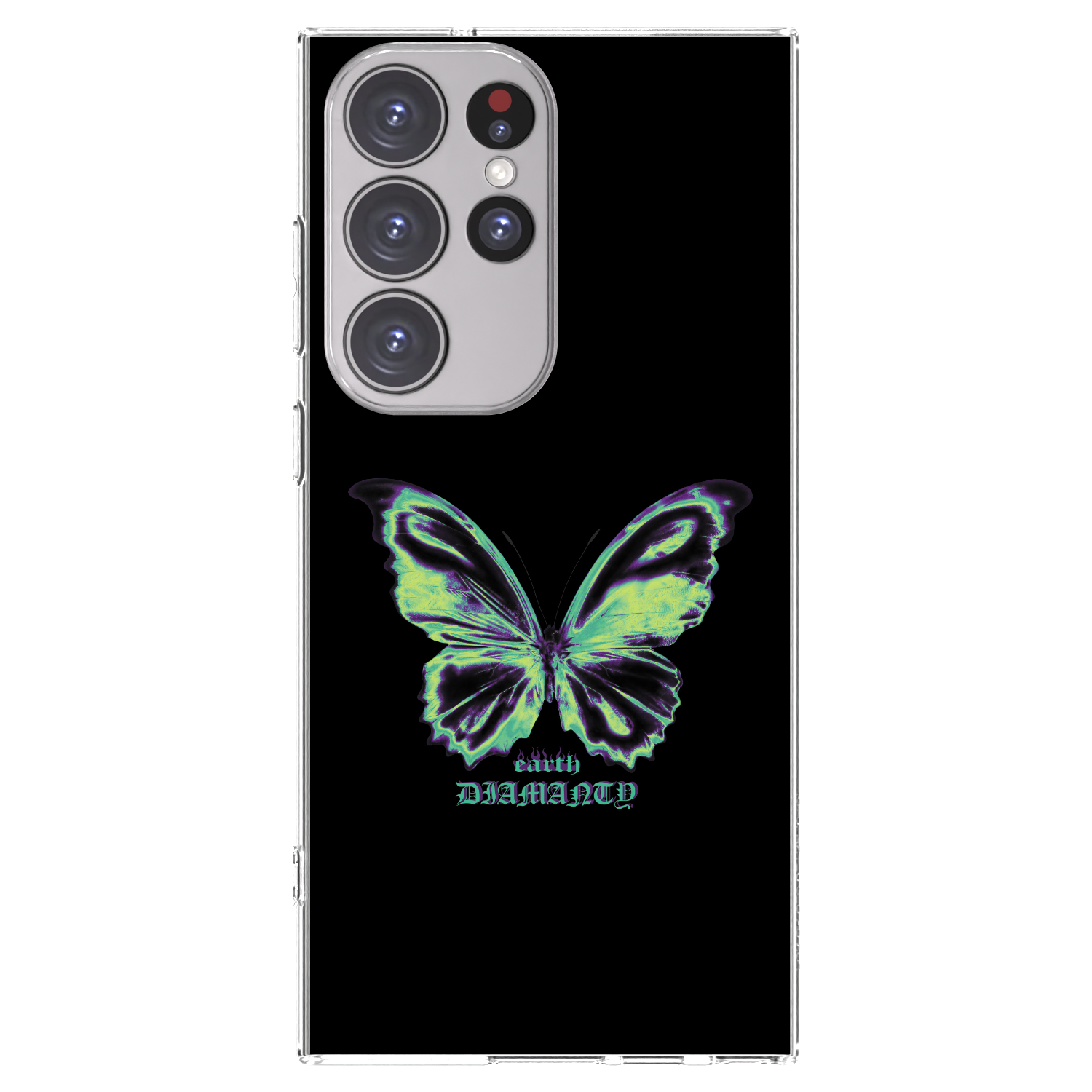 Picasee silikónový prehľadný obal pre Samsung Galaxy S23 Ultra 5G - Diamanty Blue