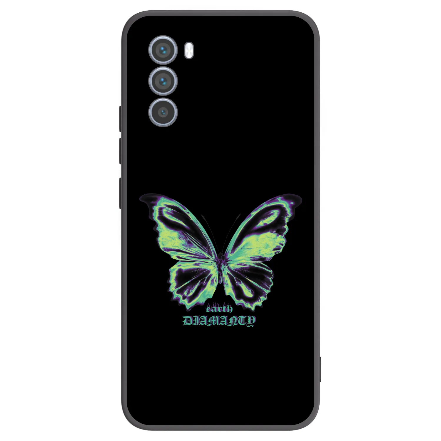 Picasee silikónový čierny obal pre Motorola Moto G62 - Diamanty Blue