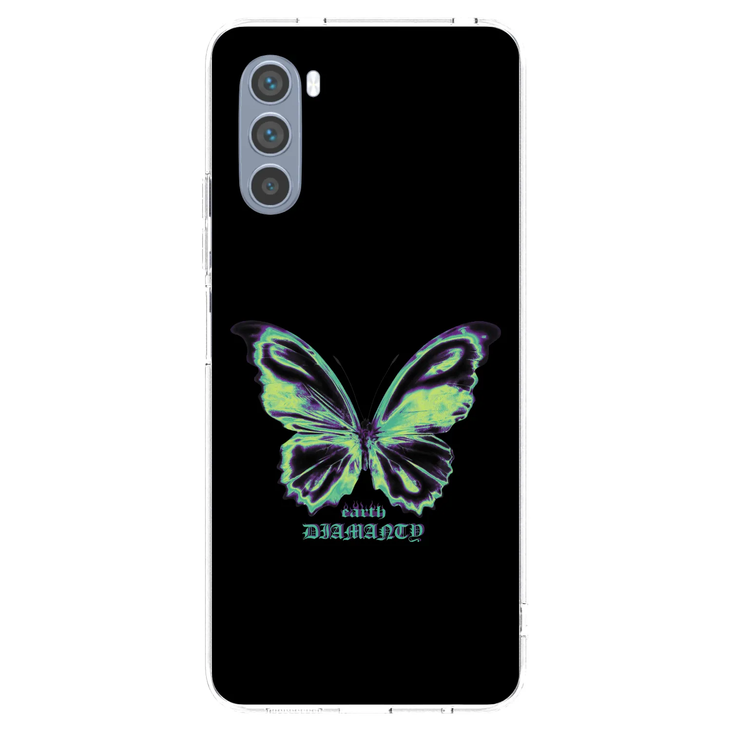 Silikónový prehľadný obal pre Motorola Moto G62 - Diamanty Blue