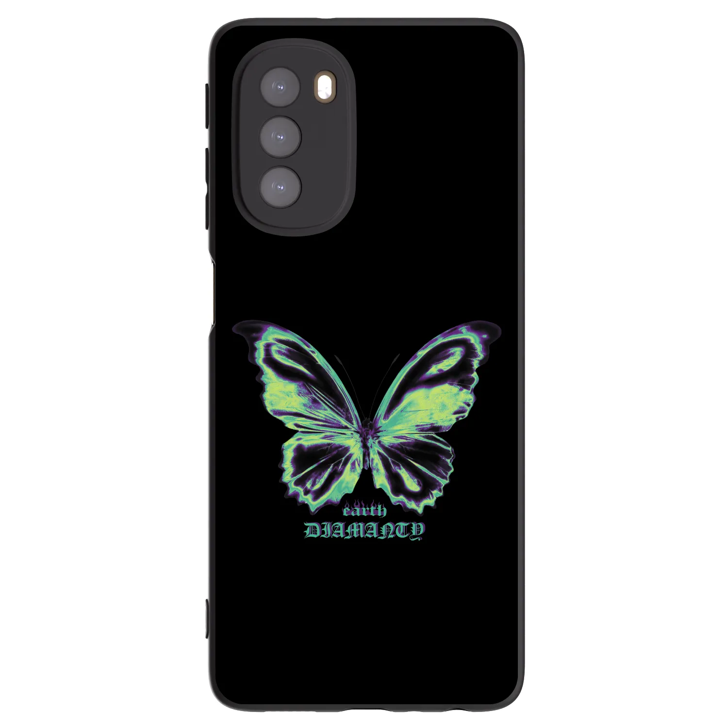 Picasee silikónový čierny obal pre Motorola Moto G51 - Diamanty Blue