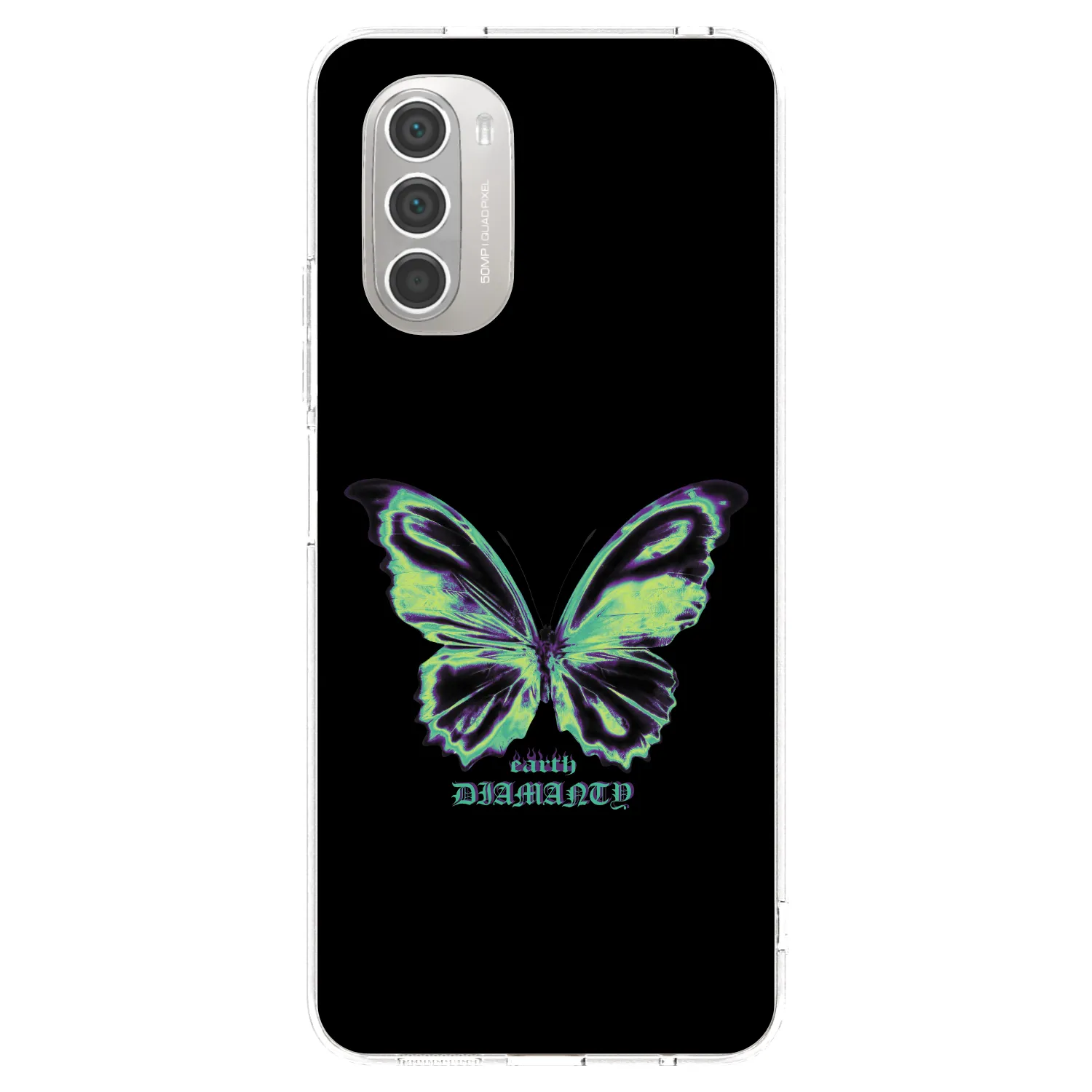 Picasee silikónový prehľadný obal pre Motorola Moto G51 - Diamanty Blue