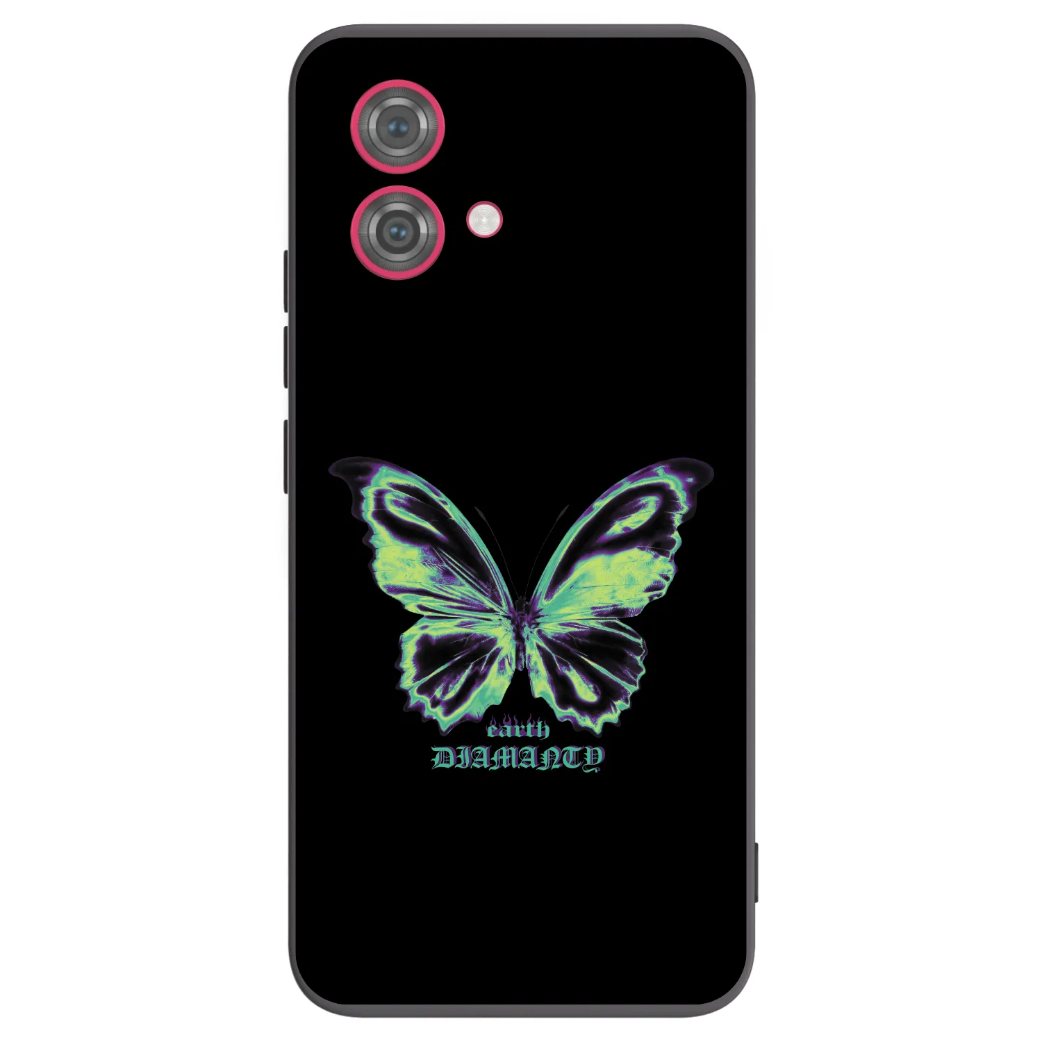 Silikónový čierny obal pre Motorola Moto G84 5G - Diamanty Blue