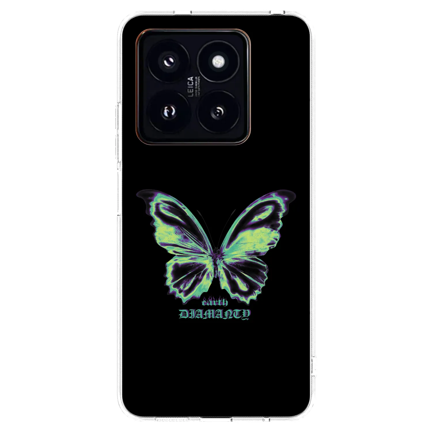 Silikónový prehľadný obal pre Xiaomi 14 Pro - Diamanty Blue