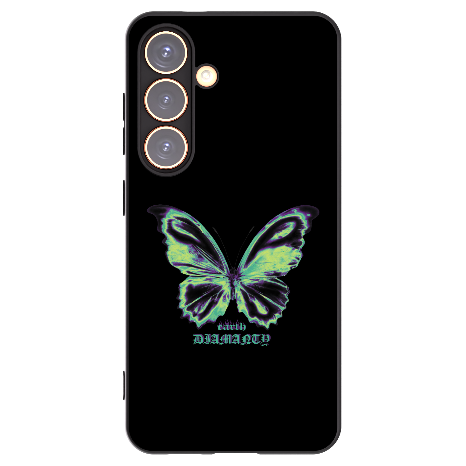 Picasee silikónový čierny obal pre Samsung Galaxy S24 S921B 5G - Diamanty Blue