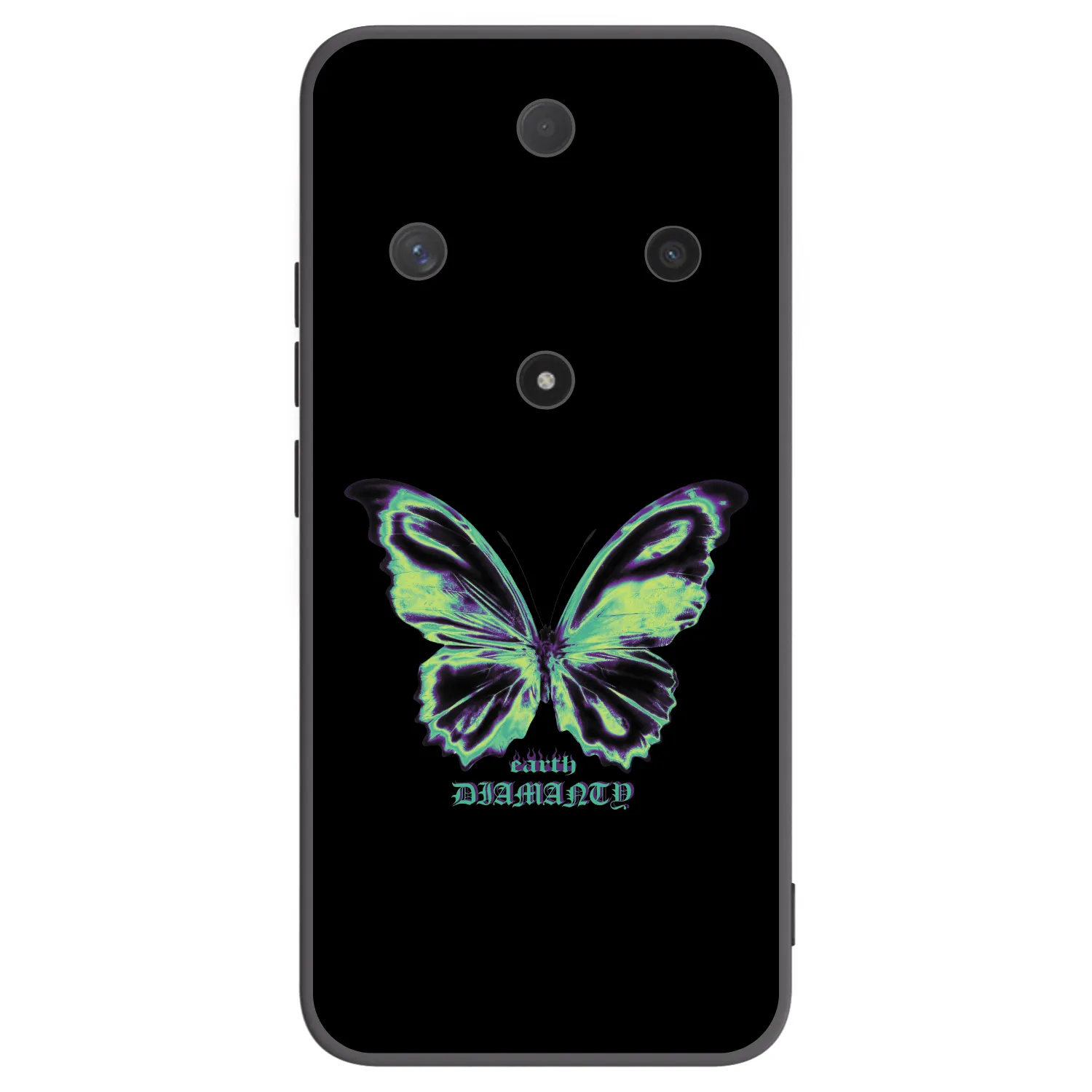 Silikónový čierny obal pre Honor Magic6 Lite 5G - Diamanty Blue