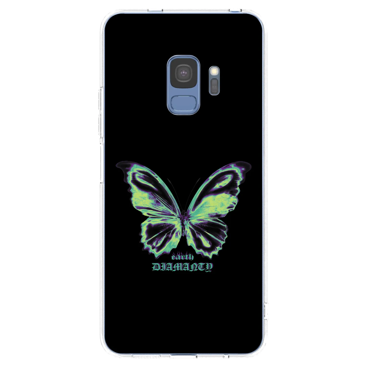 Picasee silikónový prehľadný obal pre Samsung Galaxy S9 G960F - Diamanty Blue