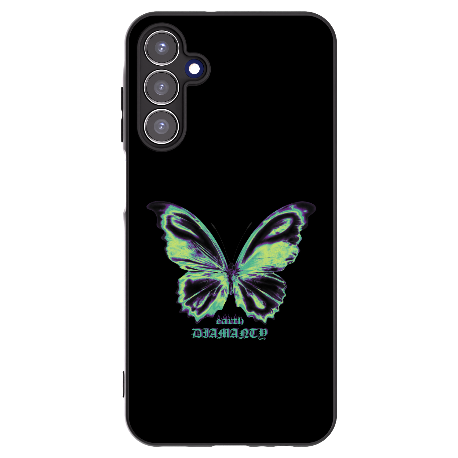 Picasee silikónový čierny obal pre Samsung Galaxy A15 A155F 4G - Diamanty Blue