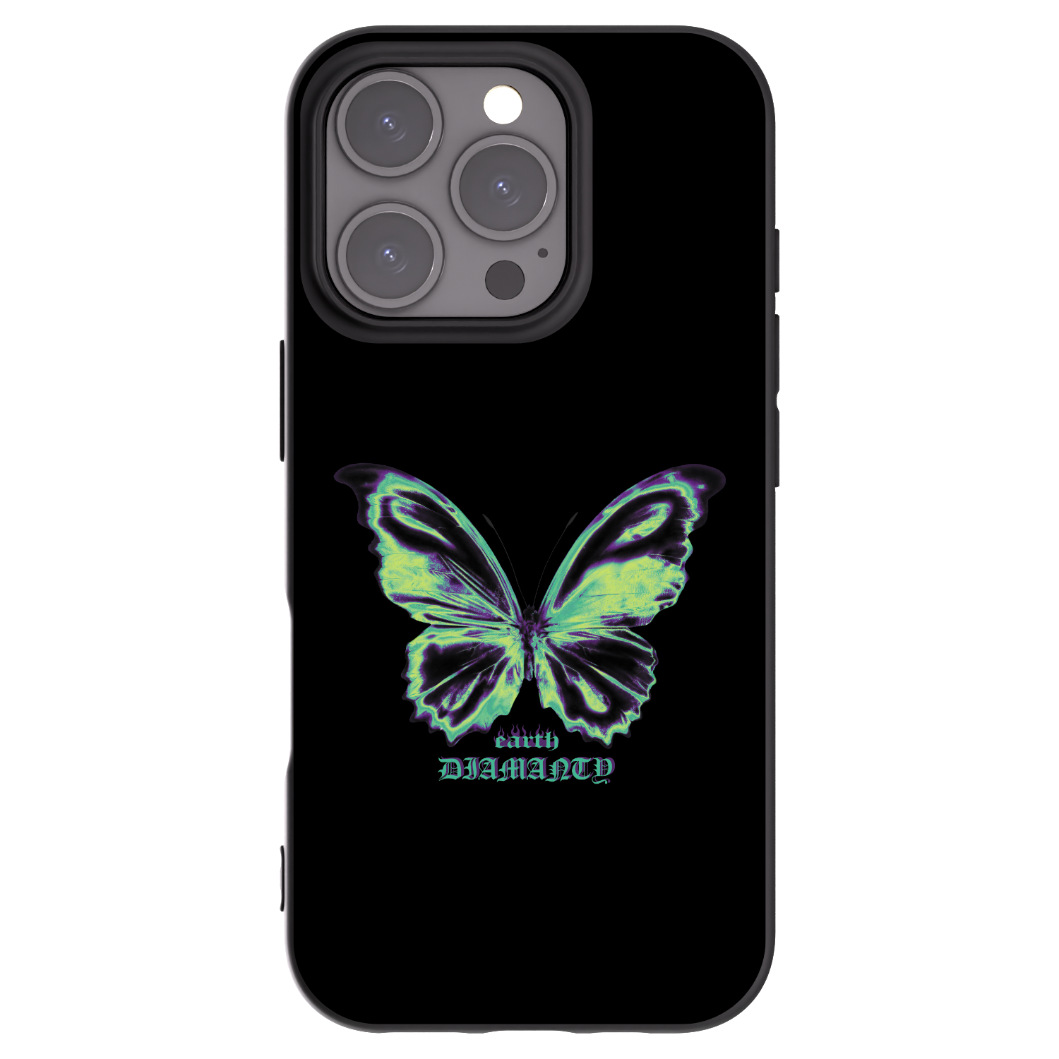 Picasee silikónový čierny obal pre Apple iPhone 16 Pro - Diamanty Blue