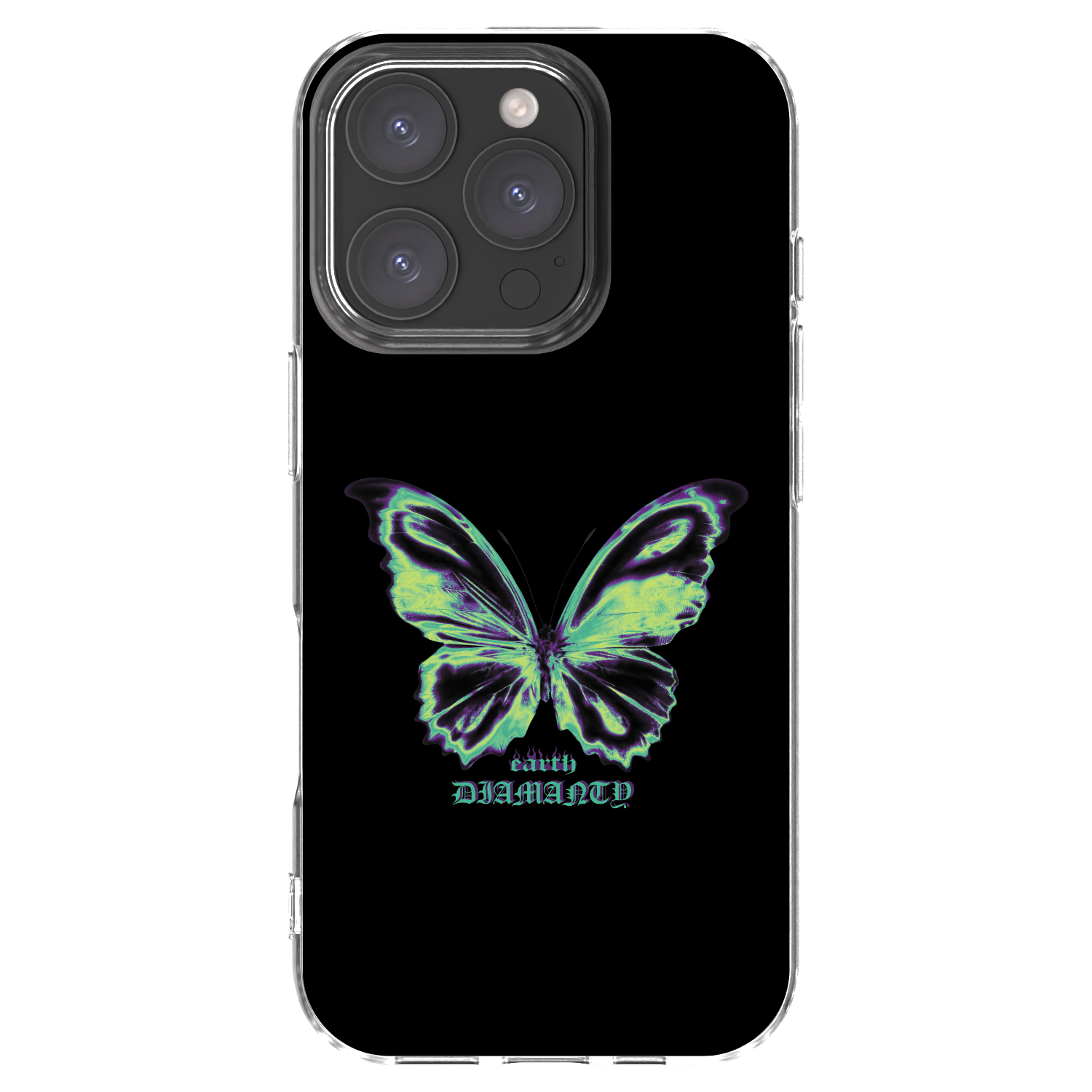 Picasee silikónový prehľadný obal pre Apple iPhone 16 Pro - Diamanty Blue