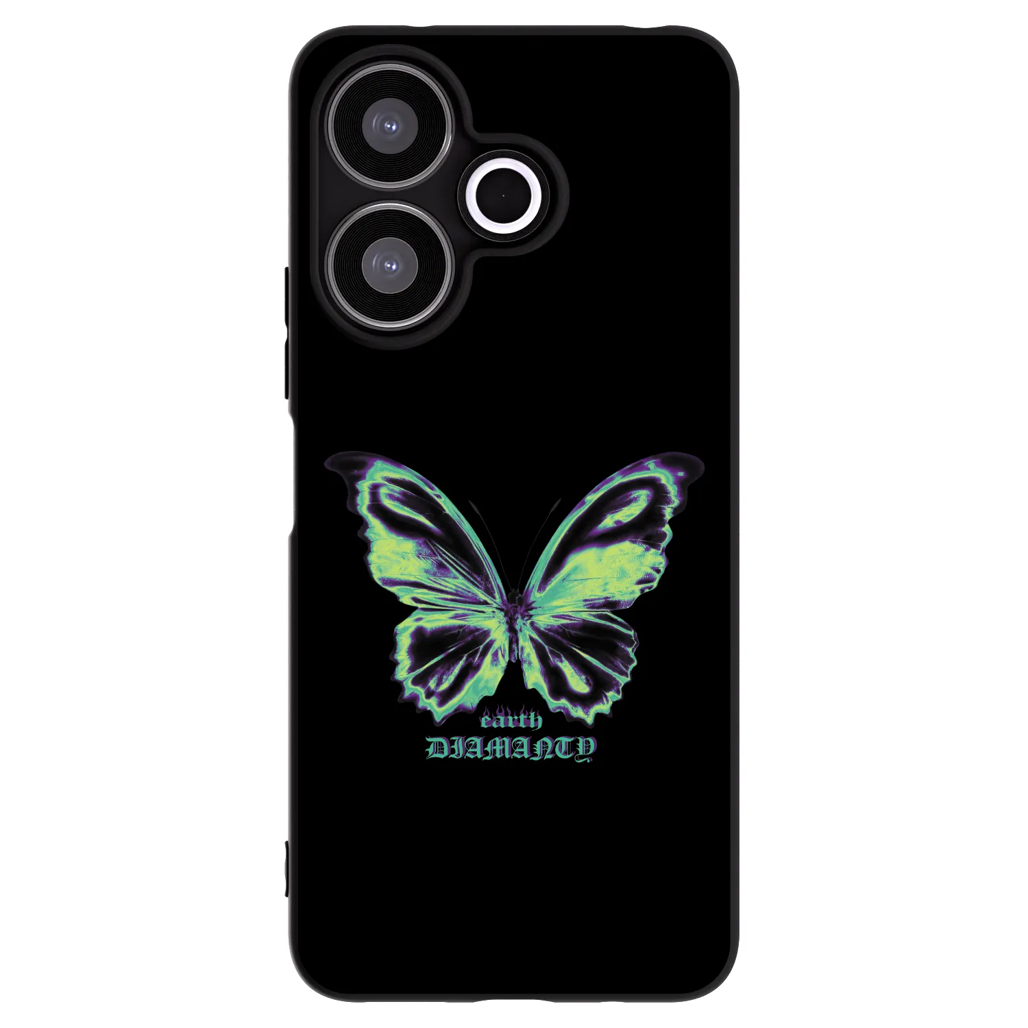 Silikónový čierny obal pre Xiaomi Redmi 13 4G - Diamanty Blue
