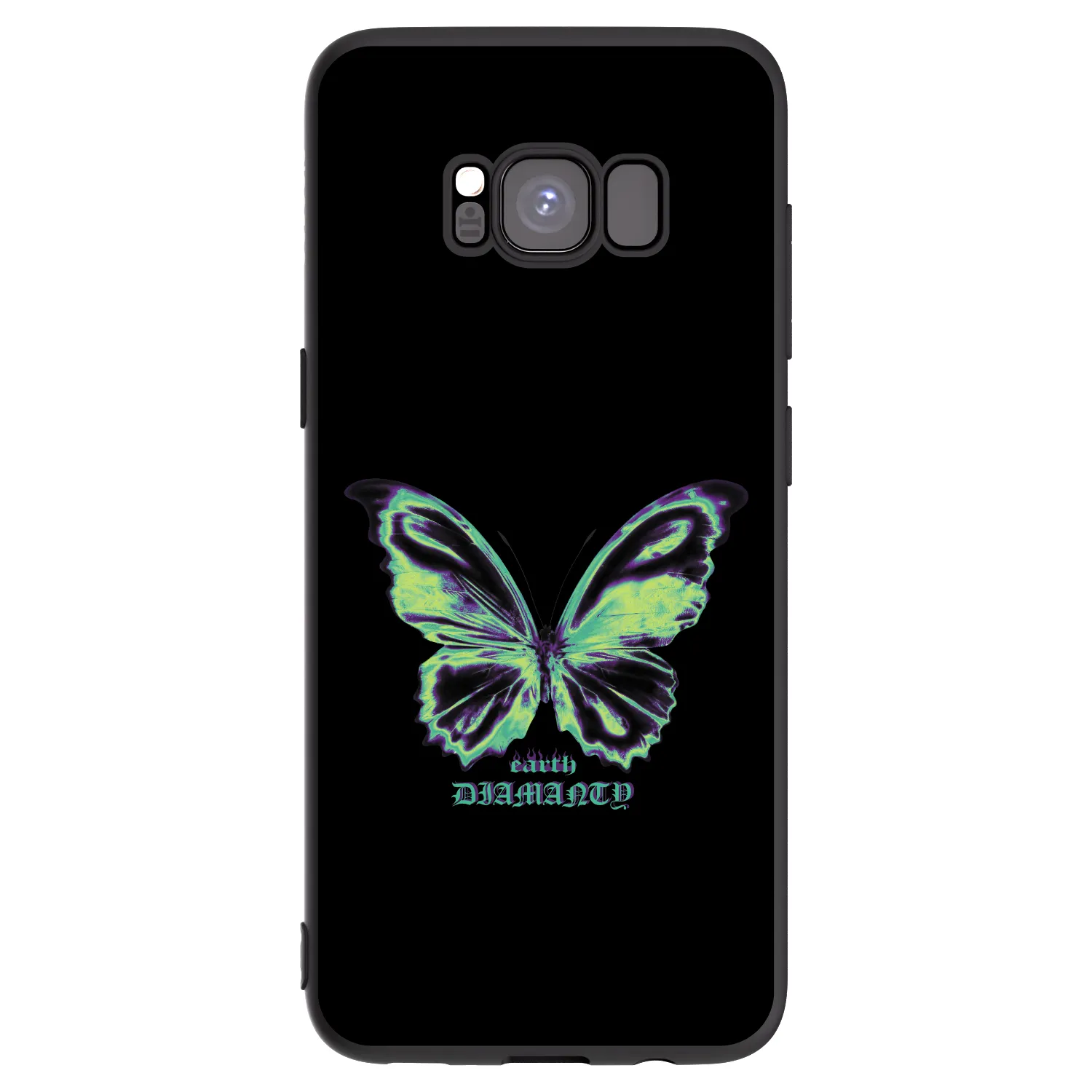 Picasee silikónový čierny obal pre Samsung Galaxy S8 G950F - Diamanty Blue