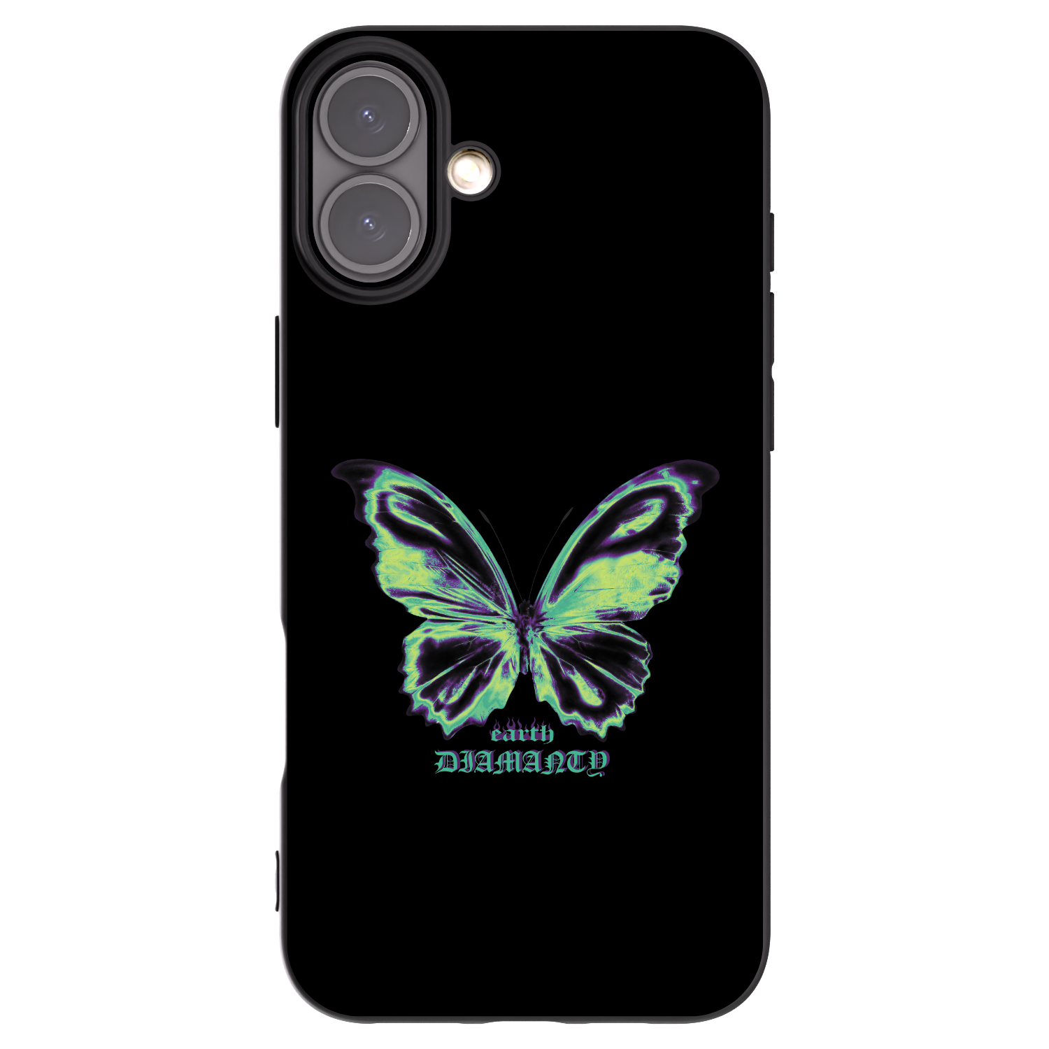 Picasee silikónový čierny obal pre Apple iPhone 16 Plus - Diamanty Blue