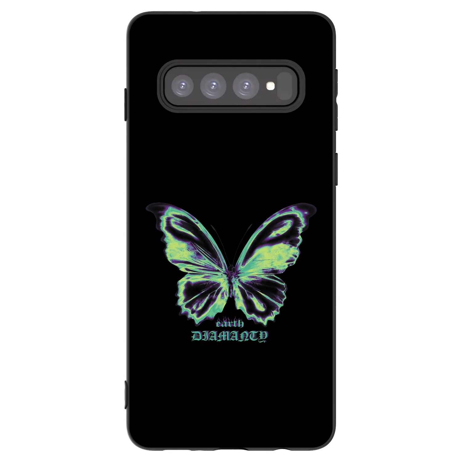 Picasee silikónový čierny obal pre Samsung Galaxy S10 G973 - Diamanty Blue