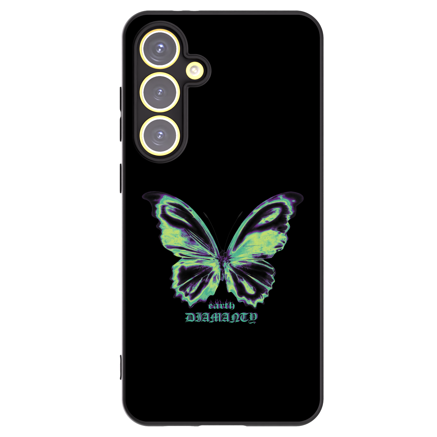 Picasee silikónový čierny obal pre Samsung Galaxy S24 FE S721B - Diamanty Blue