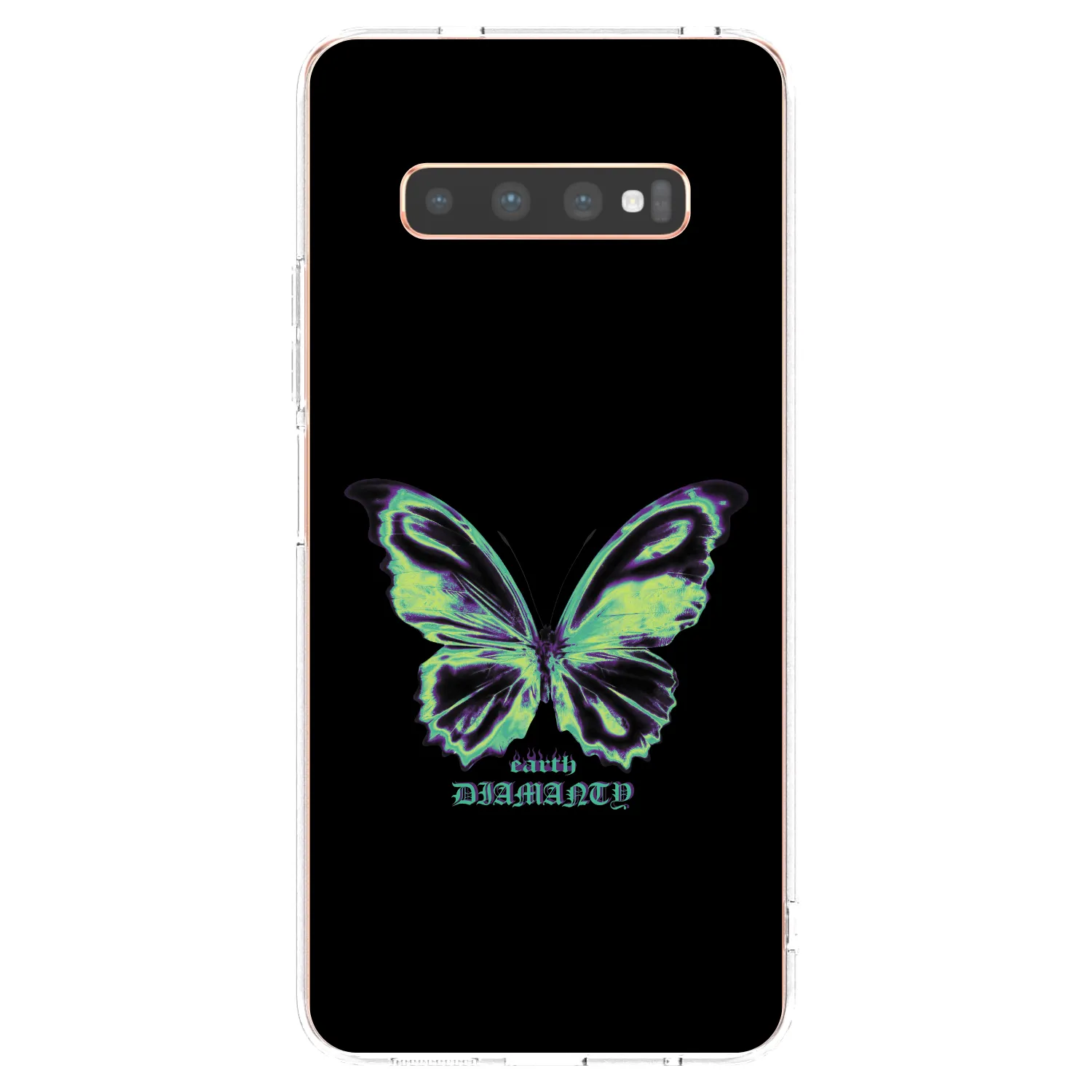 Picasee silikónový prehľadný obal pre Samsung Galaxy S10 Plus G975 - Diamanty Blue