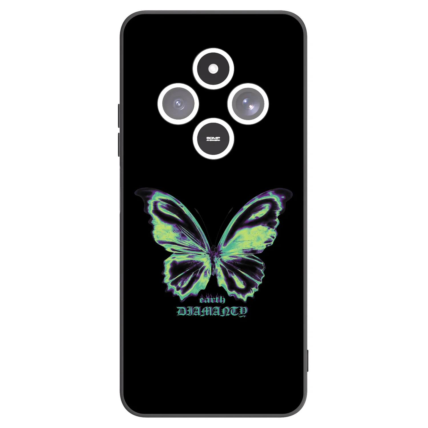 Picasee silikónový čierny obal pre Xiaomi Redmi 14C - Diamanty Blue
