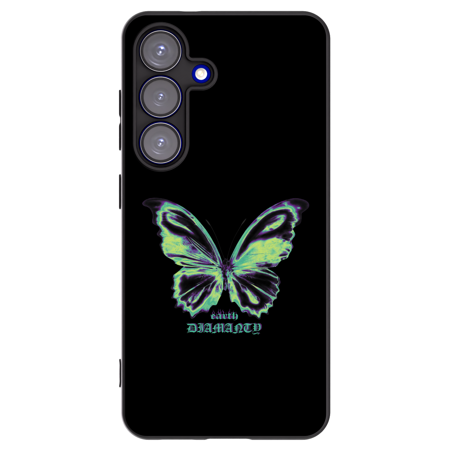 Picasee silikónový čierny obal pre Samsung Galaxy S25 5G - Diamanty Blue