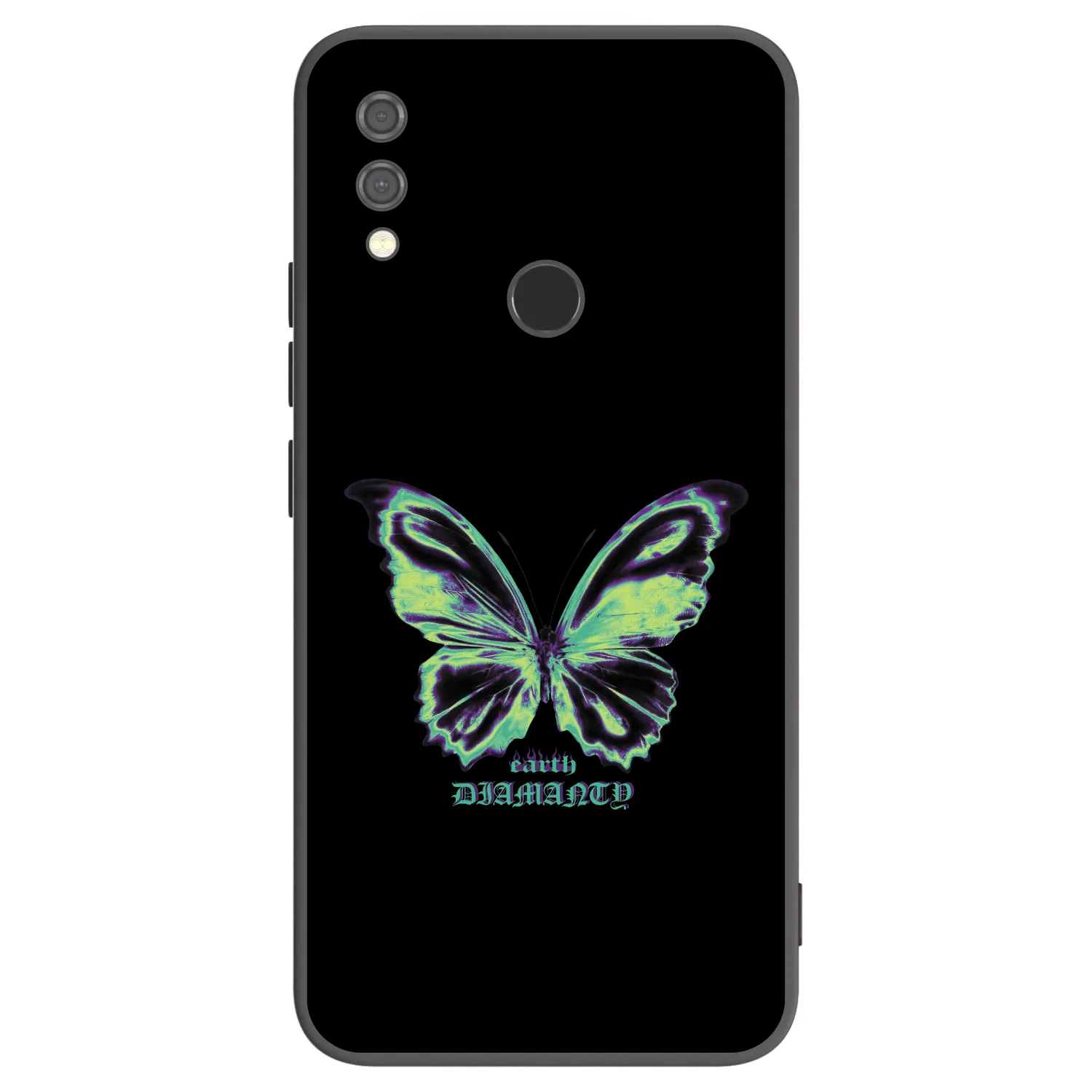 Silikónový čierny obal pre Xiaomi Redmi Note 7 - Diamanty Blue