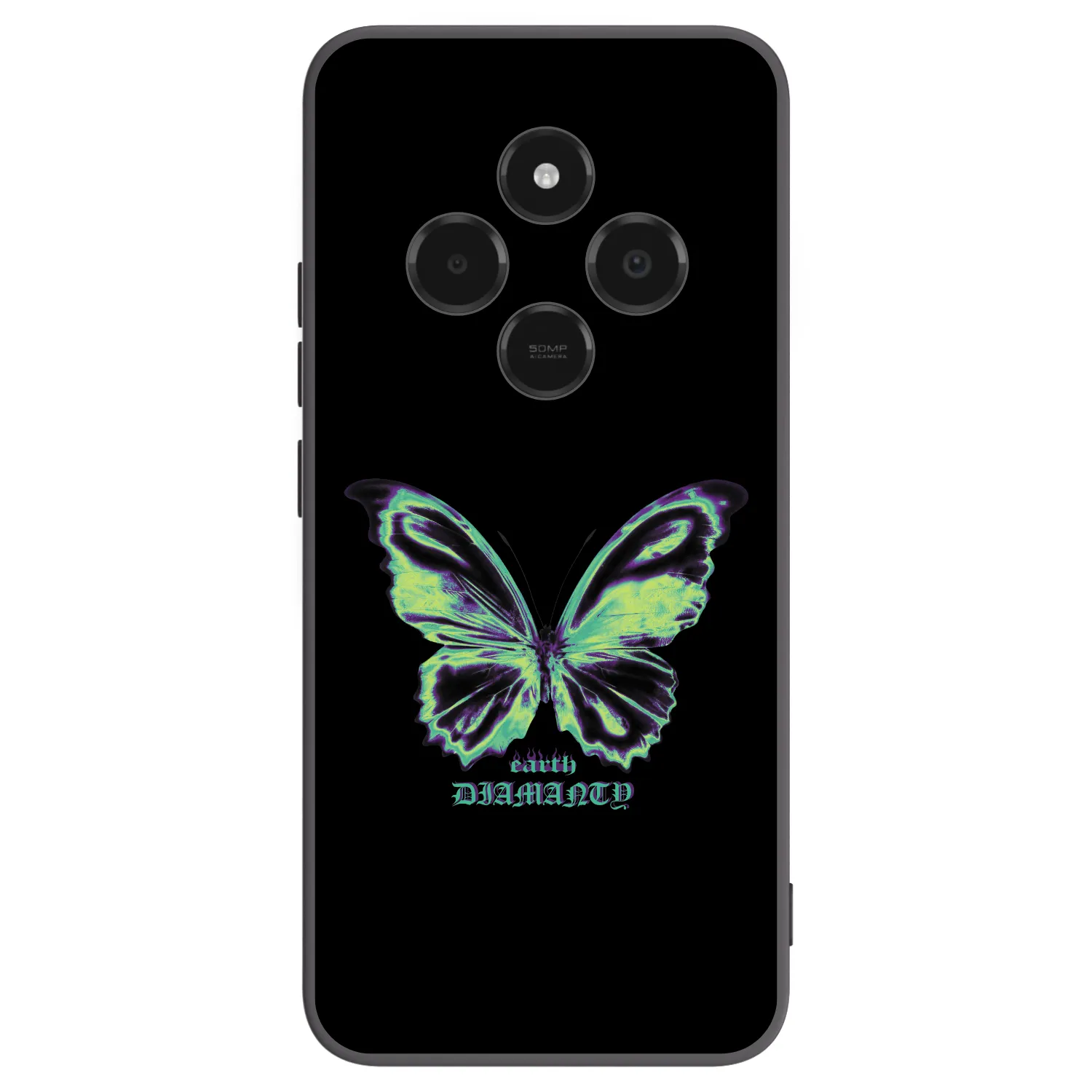 Picasee silikónový čierny obal pre Xiaomi Poco C75 - Diamanty Blue