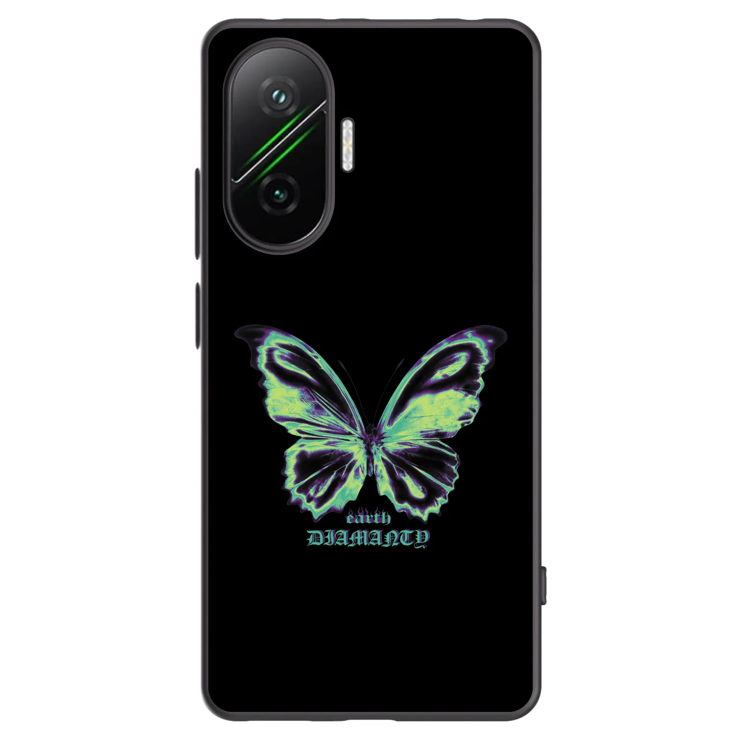 Silikónový čierny obal pre Xiaomi Poco F7 Pro 5G - Diamanty Blue