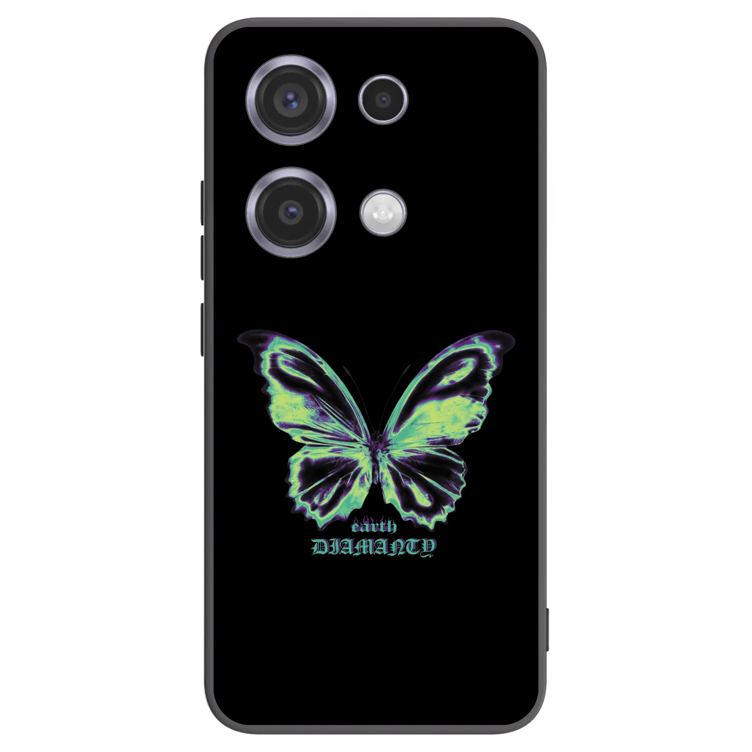 Silikónový čierny obal pre Xiaomi Redmi Note 14S - Diamanty Blue