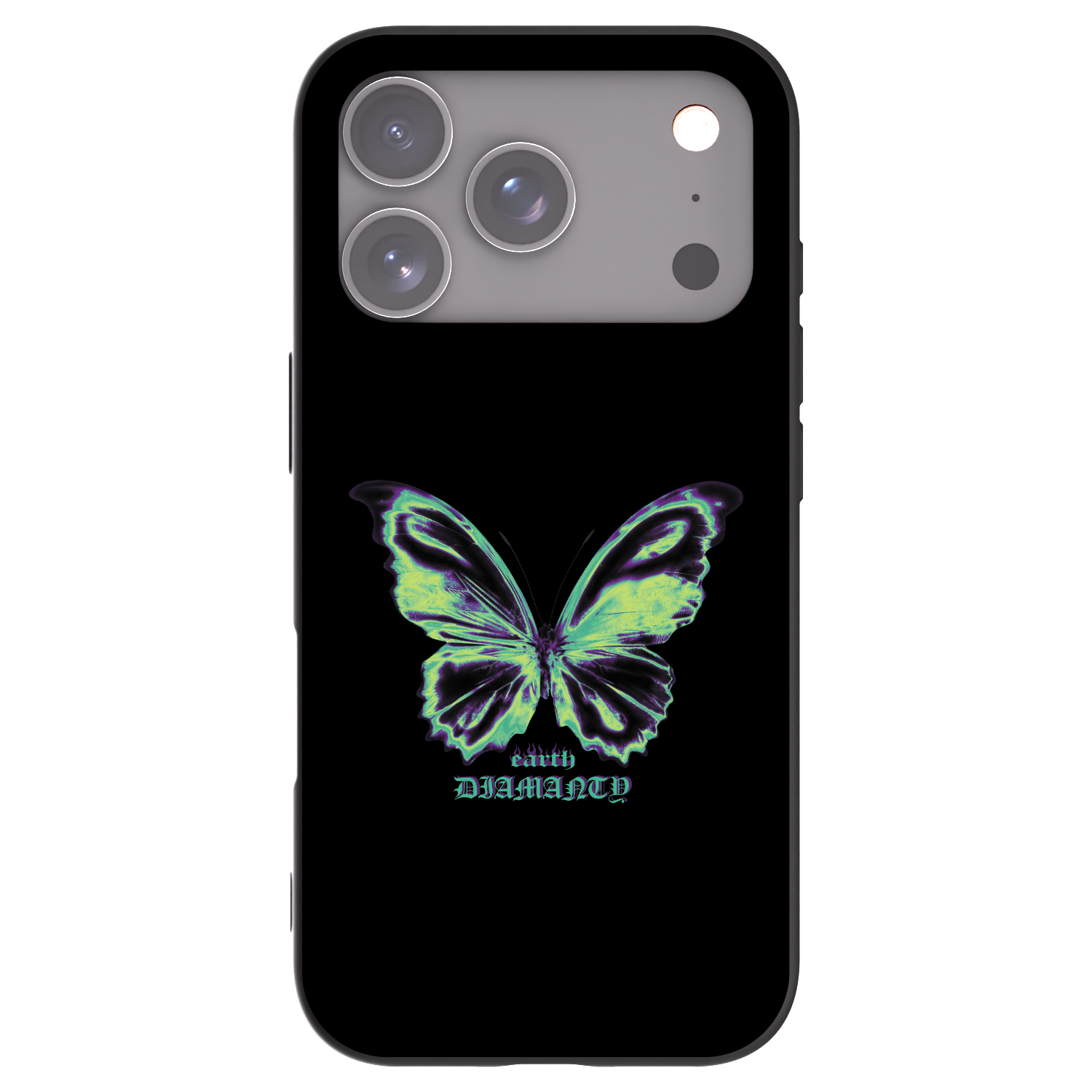 Picasee silikónový čierny obal pre Apple iPhone 17 Pro - Diamanty Blue