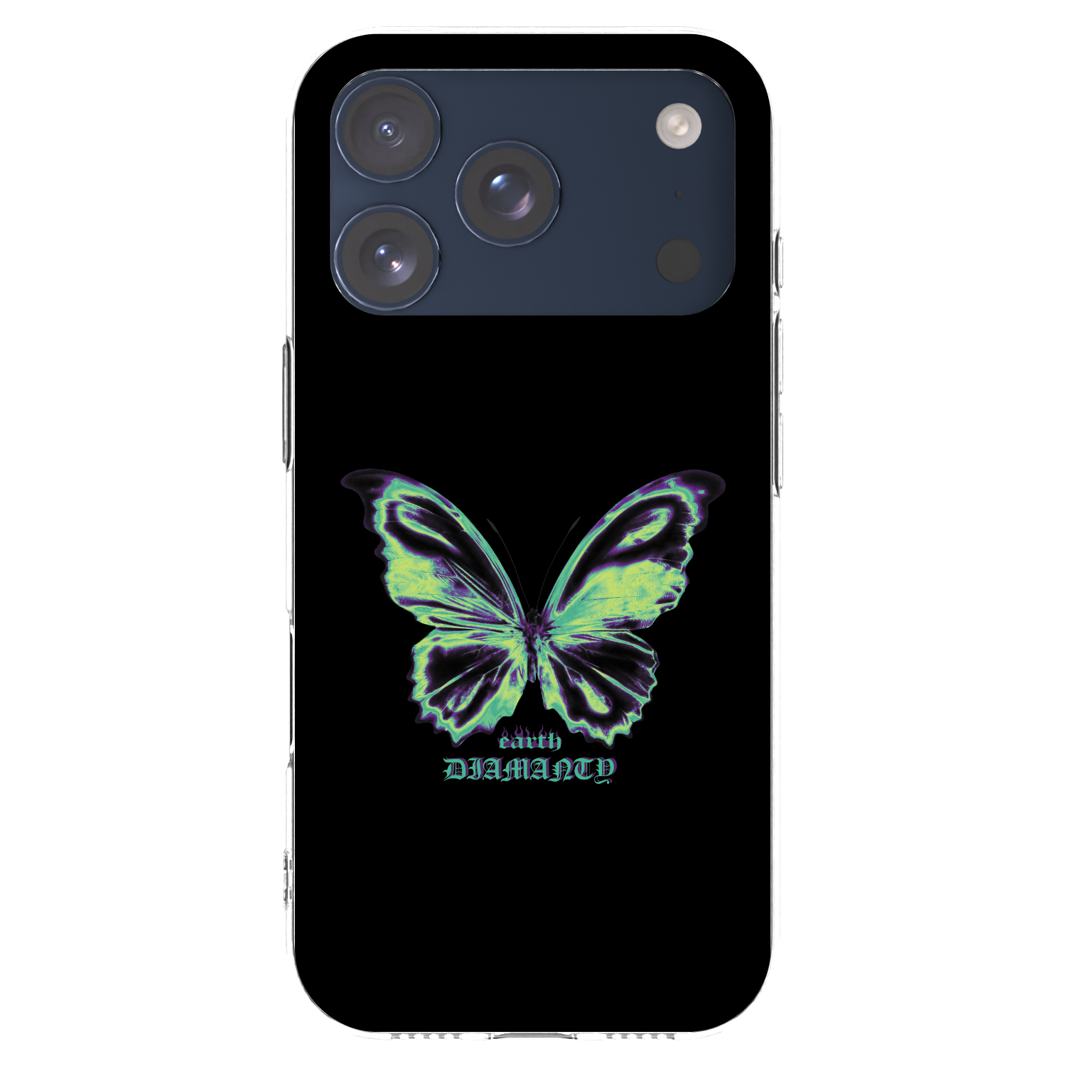 Picasee silikónový prehľadný obal pre Apple iPhone 17 Pro - Diamanty Blue
