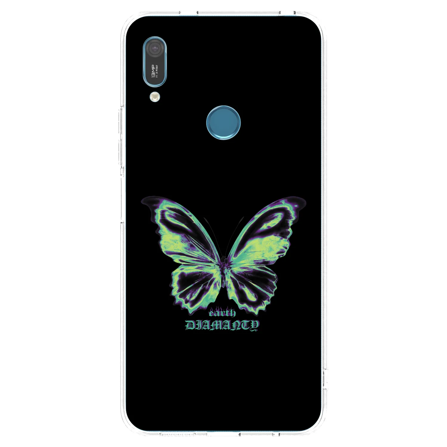 Picasee silikónový prehľadný obal pre Huawei Y6 2019 - Diamanty Blue