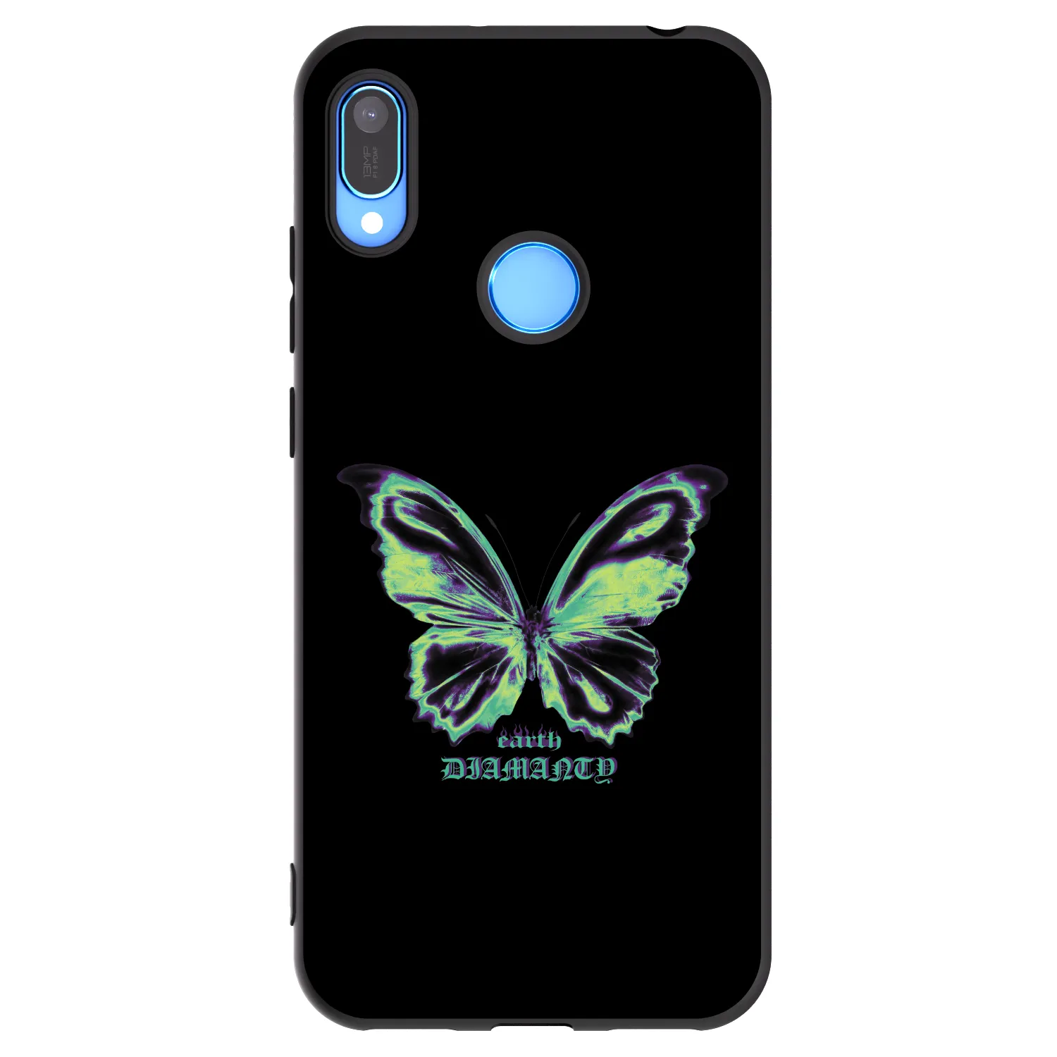 Picasee silikónový čierny obal pre Huawei Y6 2019 - Diamanty Blue
