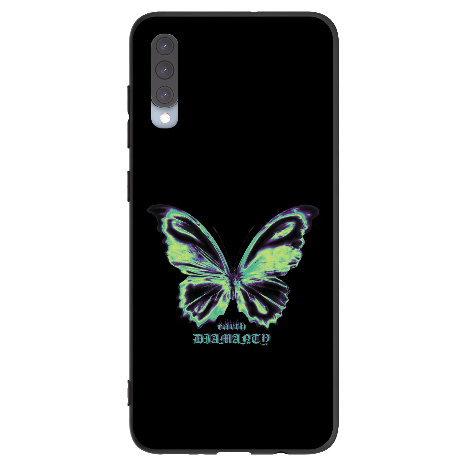 Picasee silikónový čierny obal pre Samsung Galaxy A70 A705F - Diamanty Blue