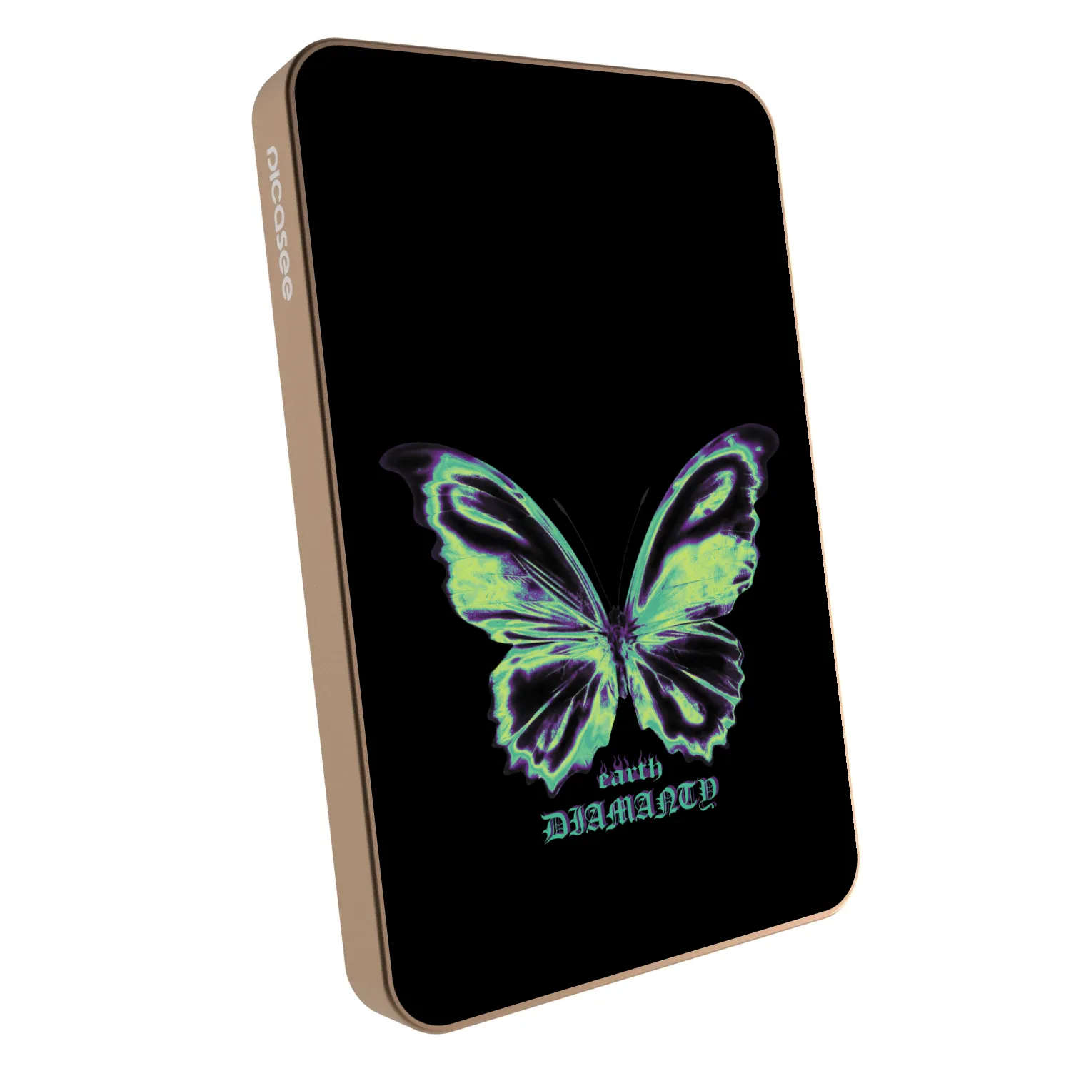Picasee Powerbanka s MagSafe 5 000 mAh Zlatá - Diamanty Blue