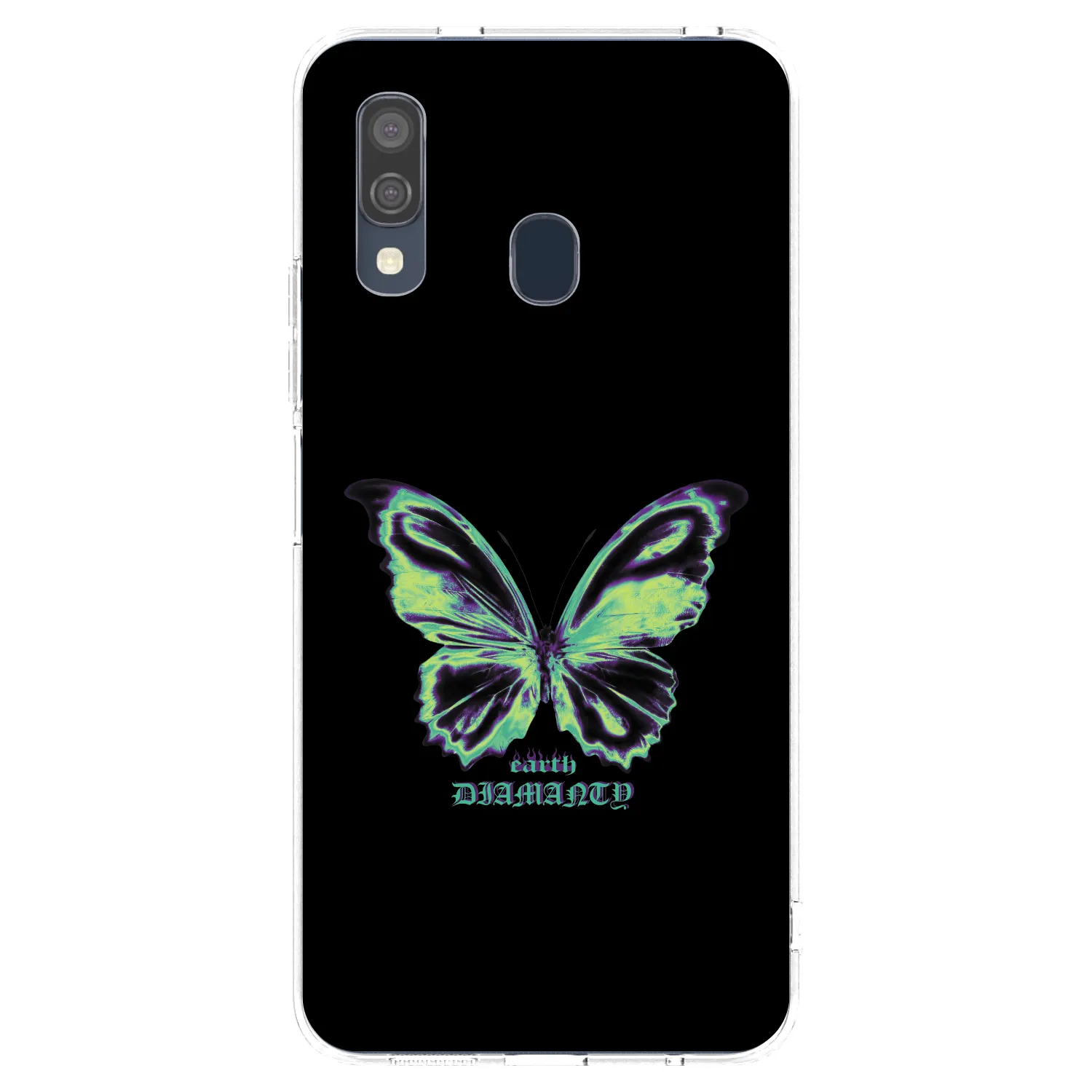 Picasee silikónový prehľadný obal pre Samsung Galaxy A40 A405F - Diamanty Blue