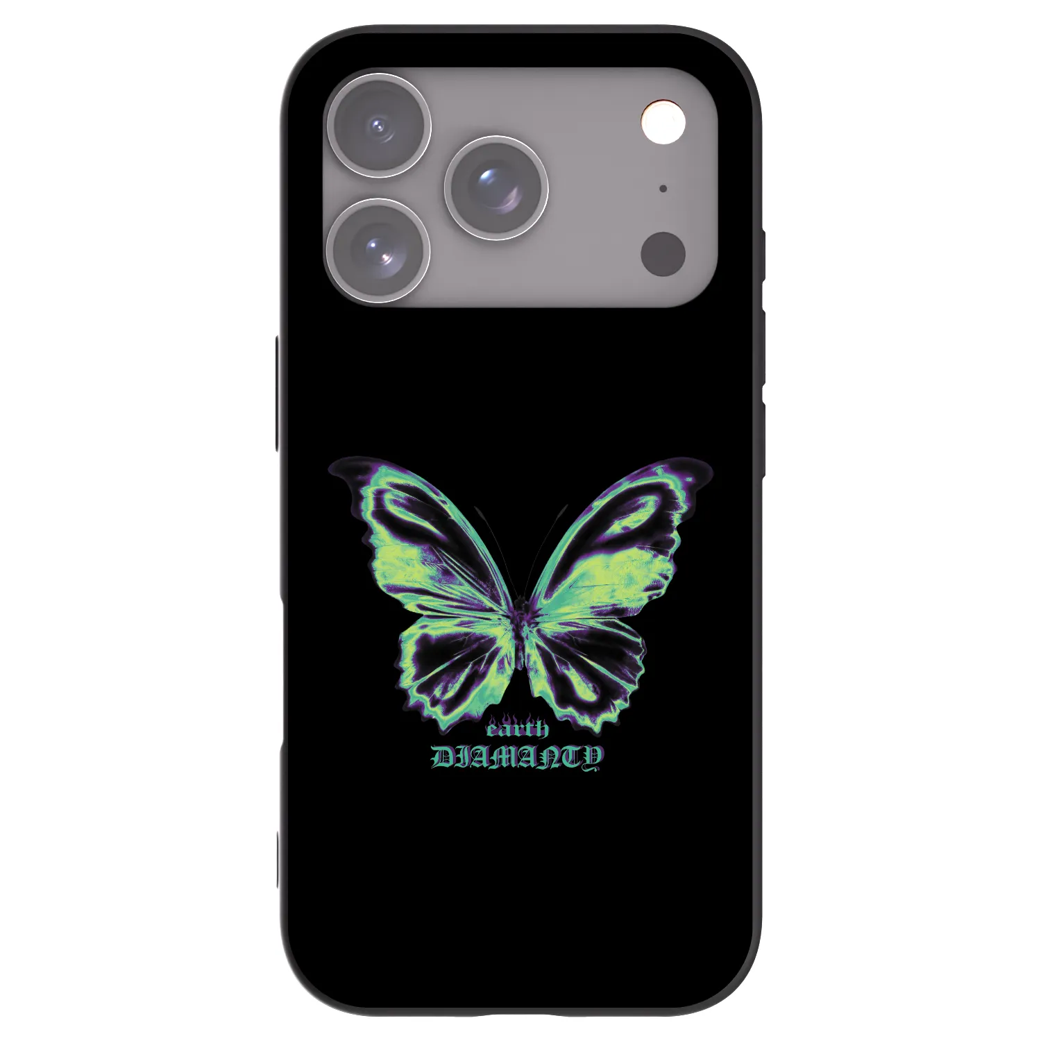 Picasee silikónový čierny obal pre Apple iPhone 18 Pro - Diamanty Blue