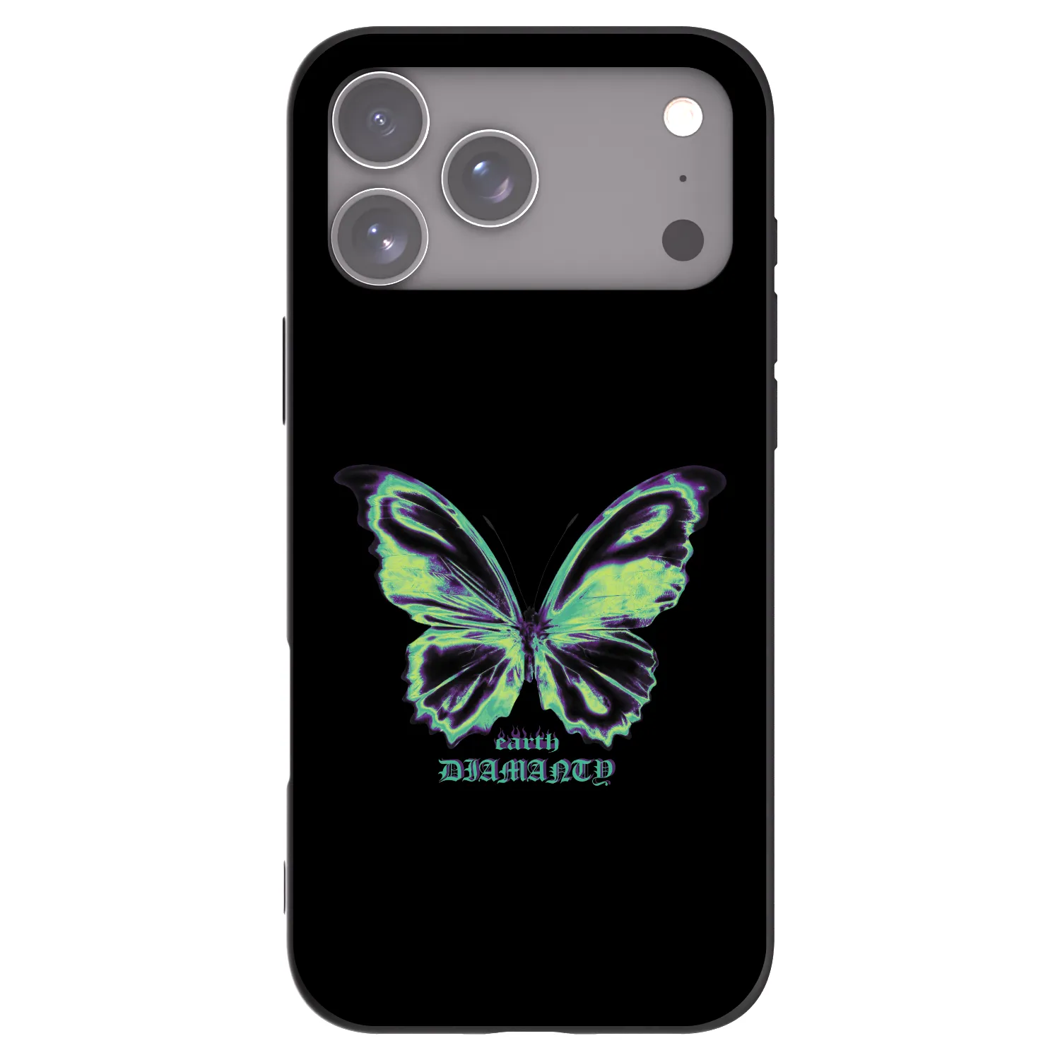 Picasee silikónový čierny obal pre Apple iPhone 18 Pro Max - Diamanty Blue