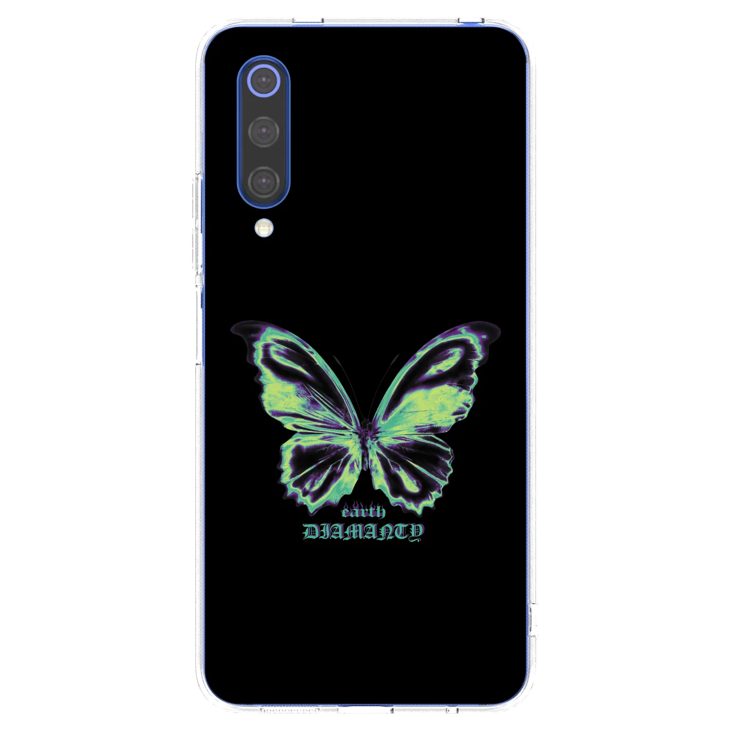 Picasee silikónový prehľadný obal pre Xiaomi Mi 9 SE - Diamanty Blue