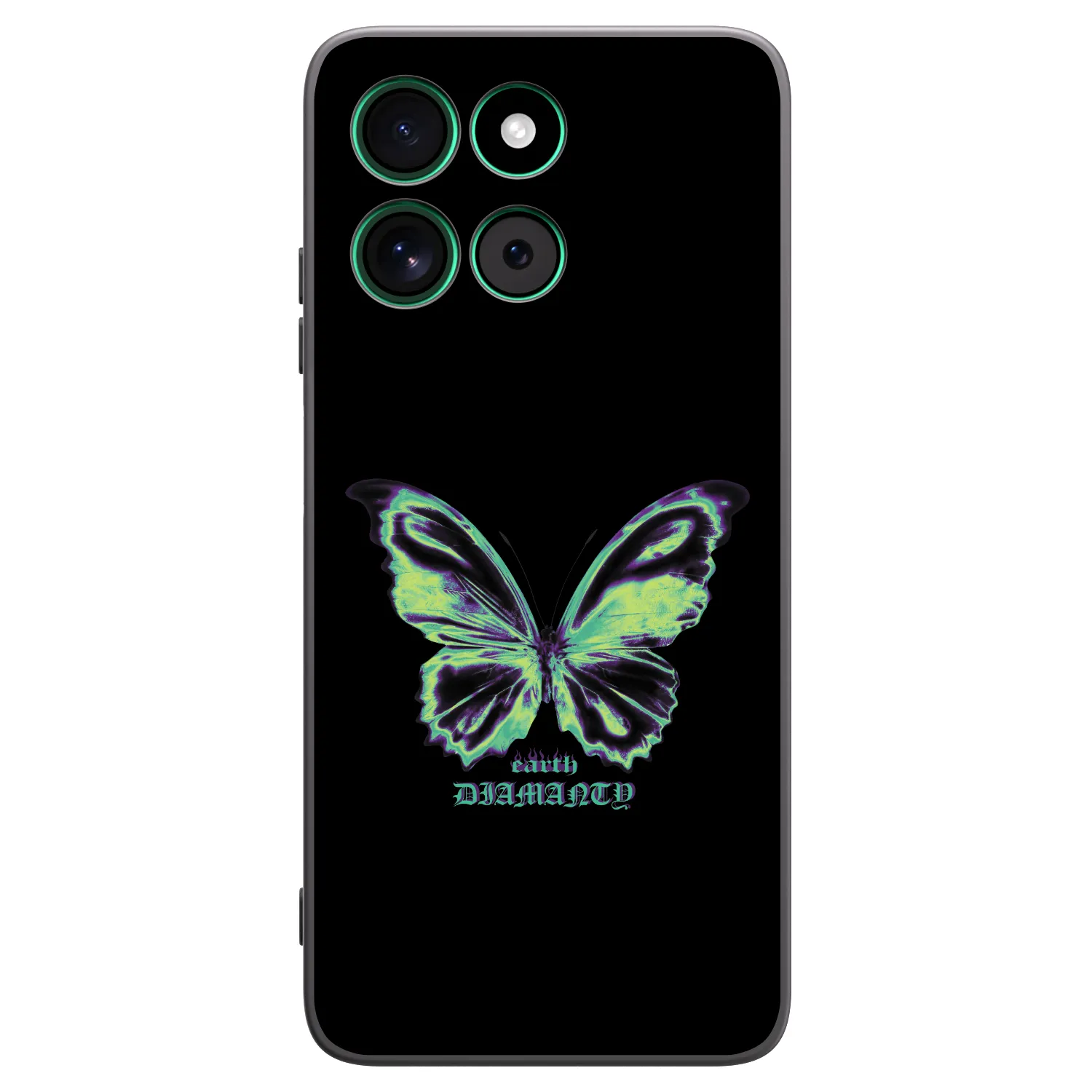 Picasee silikónový čierny obal pre Motorola Moto G57 Power - Diamanty Blue