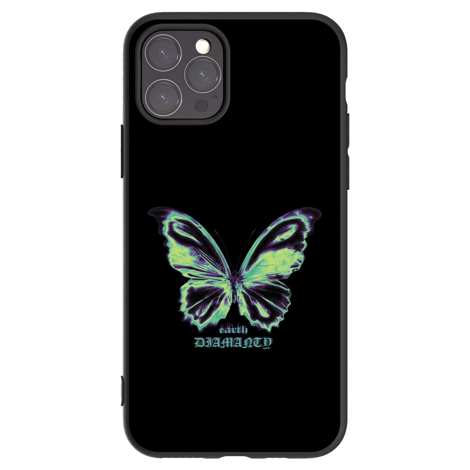 Picasee silikónový čierny obal pre Apple iPhone 11 Pro - Diamanty Blue