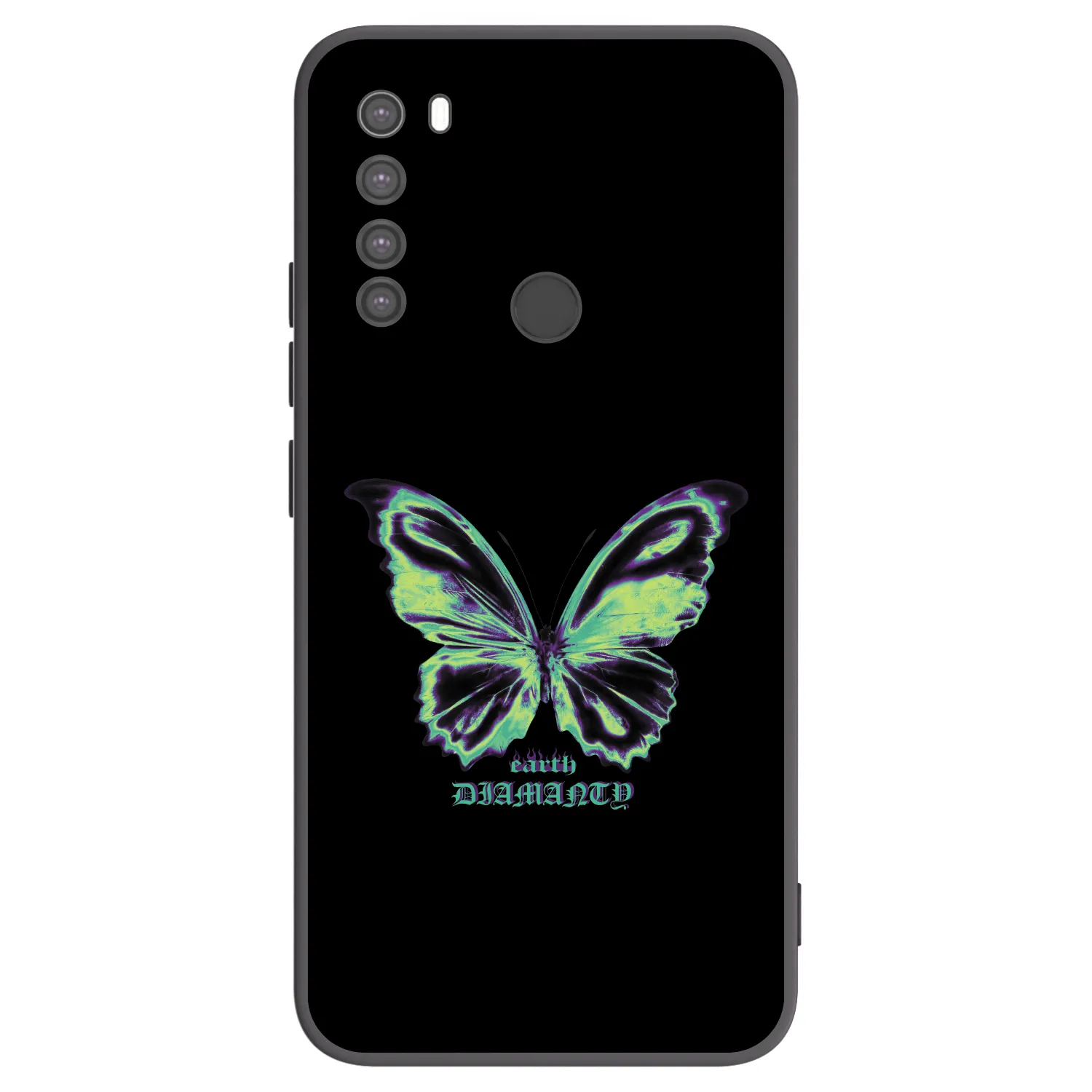 Picasee silikónový čierny obal pre Xiaomi Redmi Note 8 - Diamanty Blue