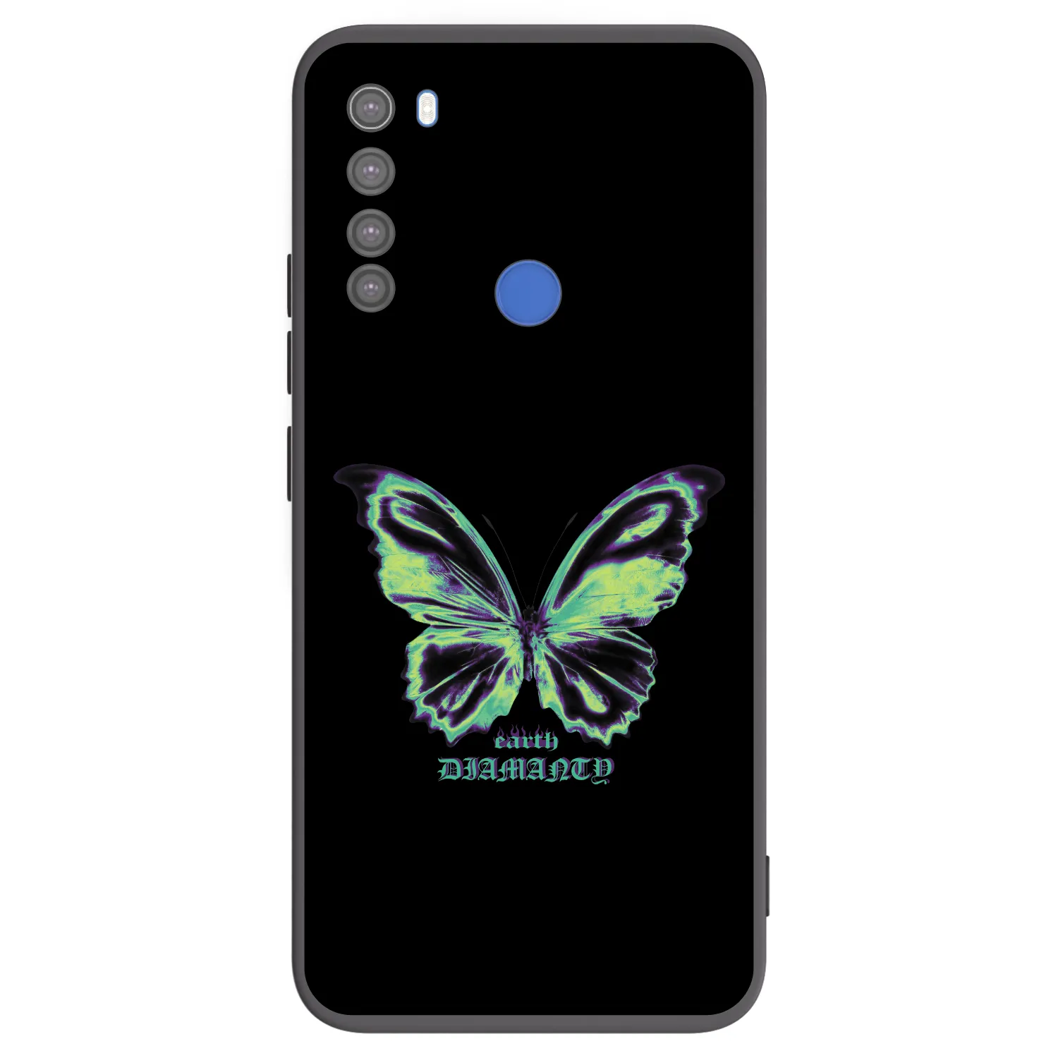 Picasee silikónový čierny obal pre Xiaomi Redmi Note 8T - Diamanty Blue