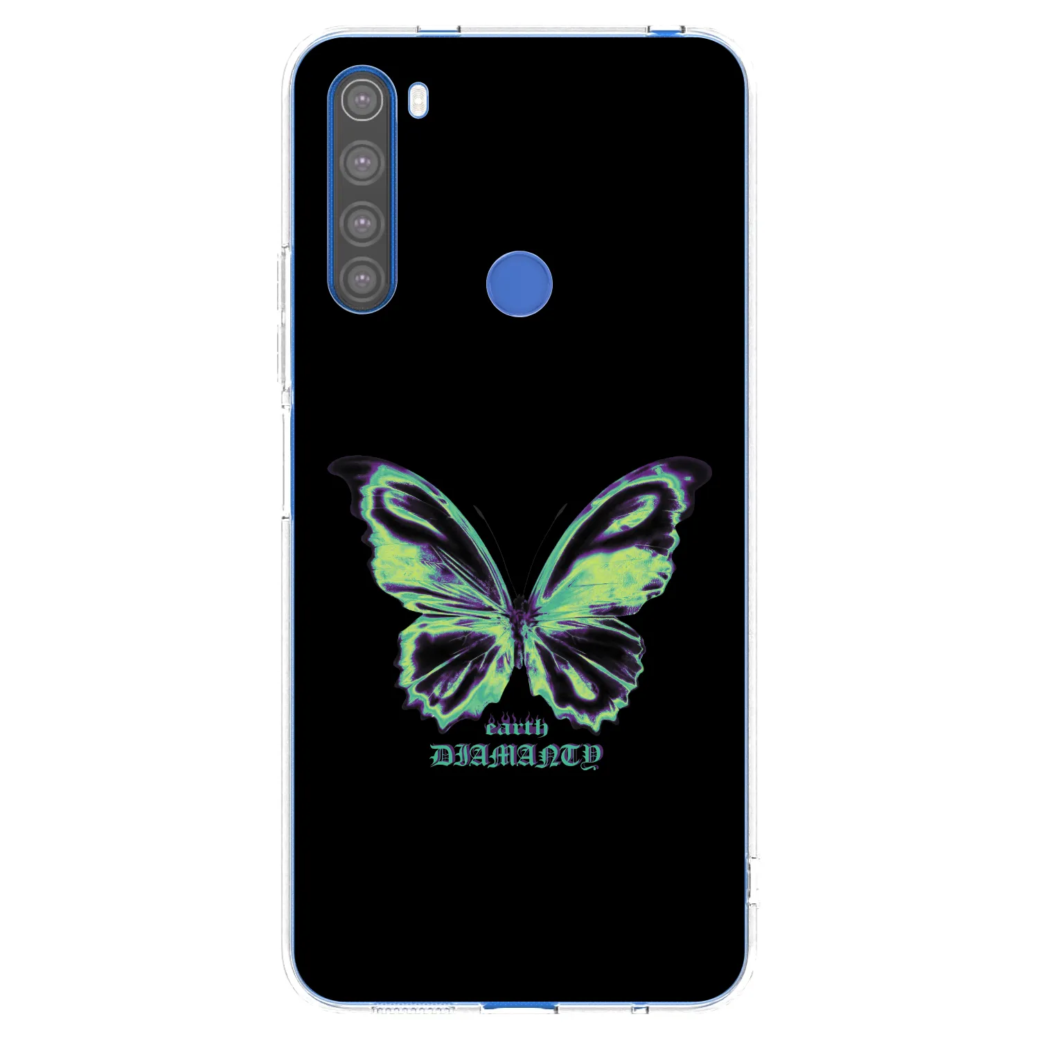 Silikónový prehľadný obal pre Xiaomi Redmi Note 8T - Diamanty Blue
