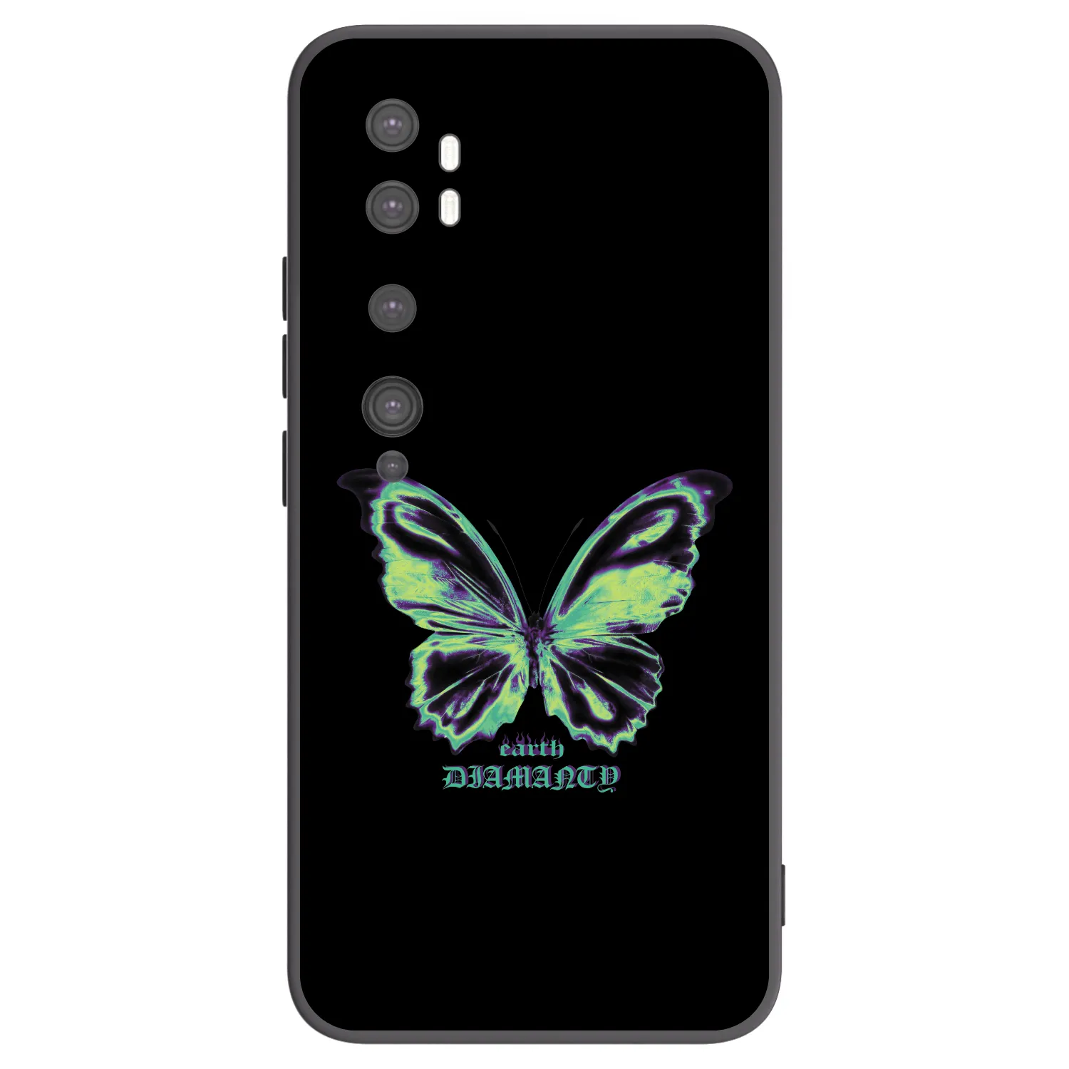 Picasee silikónový čierny obal pre Xiaomi Mi Note 10 (Pro) - Diamanty Blue