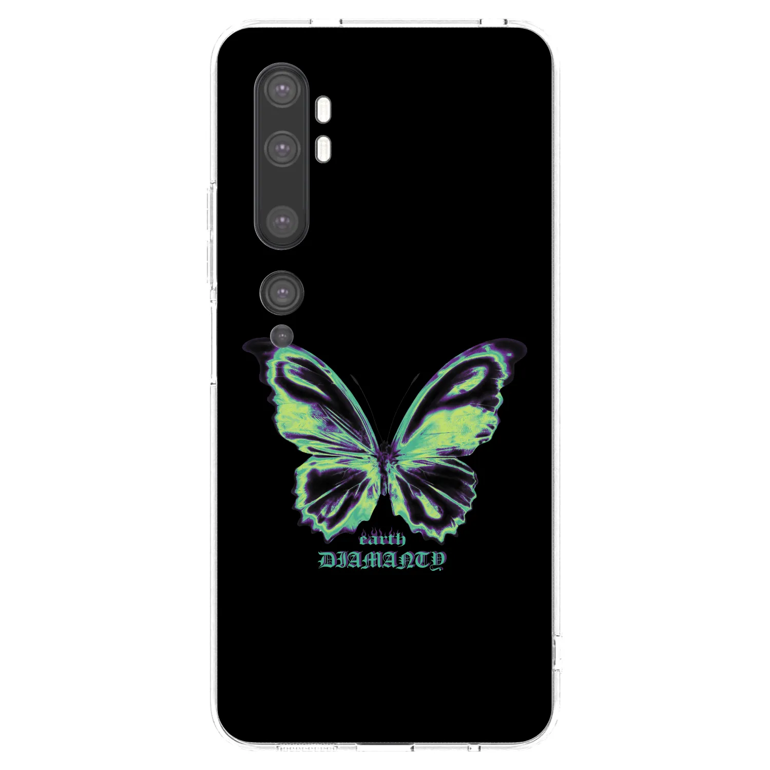 Silikónový prehľadný obal pre Xiaomi Mi Note 10 (Pro) - Diamanty Blue