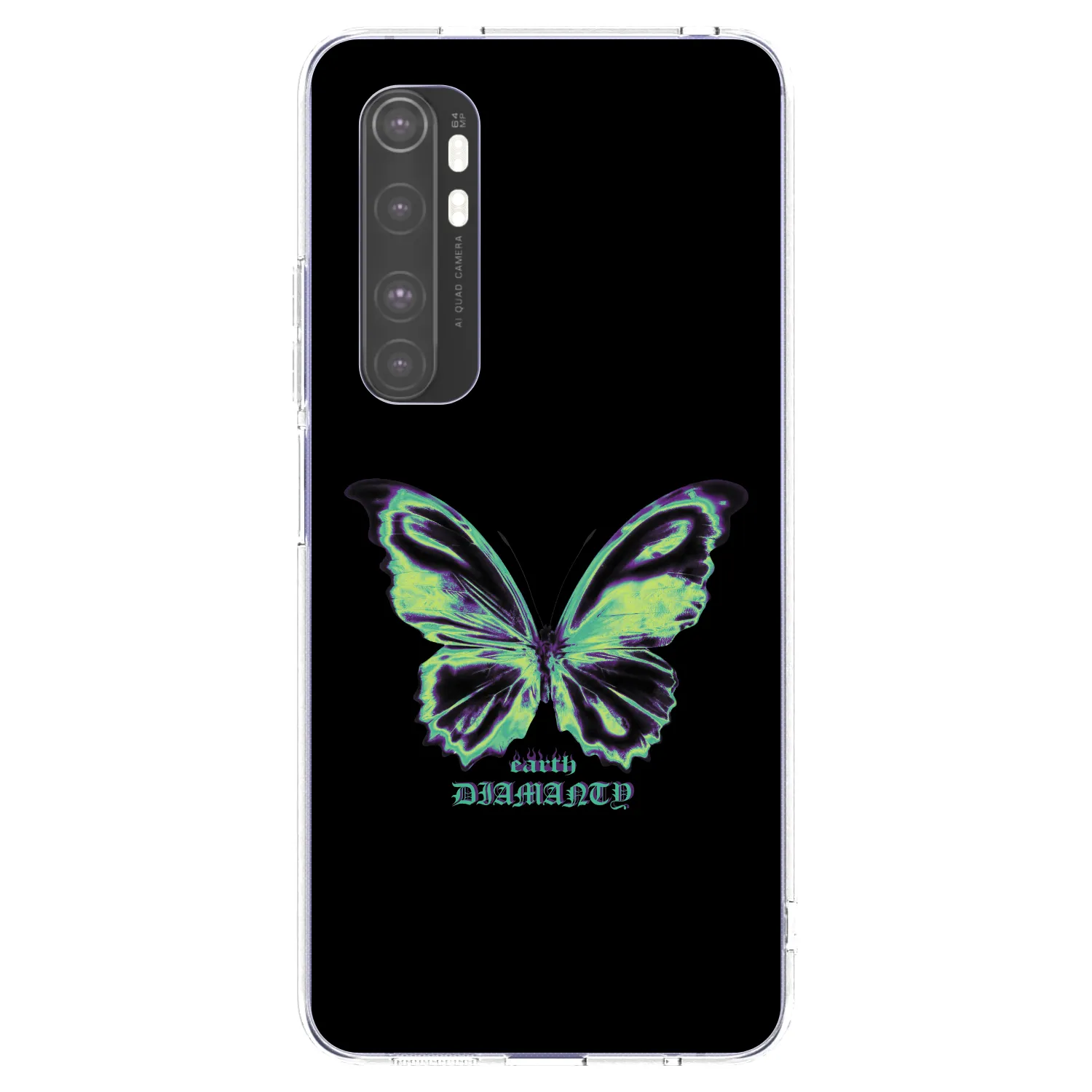 Picasee silikónový prehľadný obal pre Xiaomi Mi Note 10 Lite - Diamanty Blue