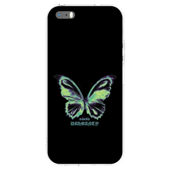 Picasee silikónový prehľadný obal pre Apple iPhone 5/5S/SE - Diamanty Blue