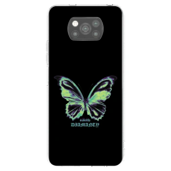 Picasee silikónový čierny obal pre Xiaomi Poco X3 - Diamanty Blue