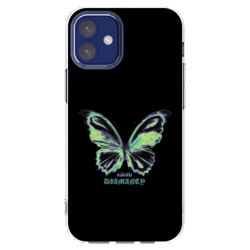 Picasee silikónový prehľadný obal pre Apple iPhone 12 mini - Diamanty Blue