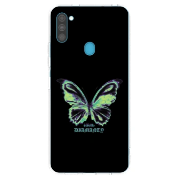 Picasee silikónový prehľadný obal pre Samsung Galaxy M11 - Diamanty Blue