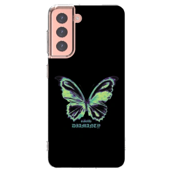 Picasee silikónový prehľadný obal pre Samsung Galaxy S21 5G G991B - Diamanty Blue